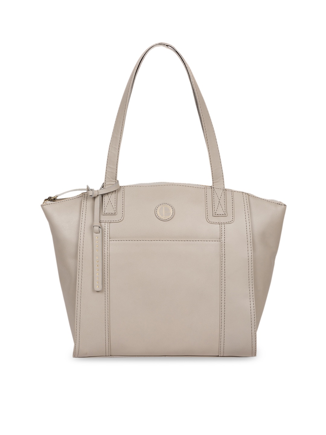 

PURE LUXURIES LONDON Women Grey Solid Genuine Leather Jura Shoulder Bag