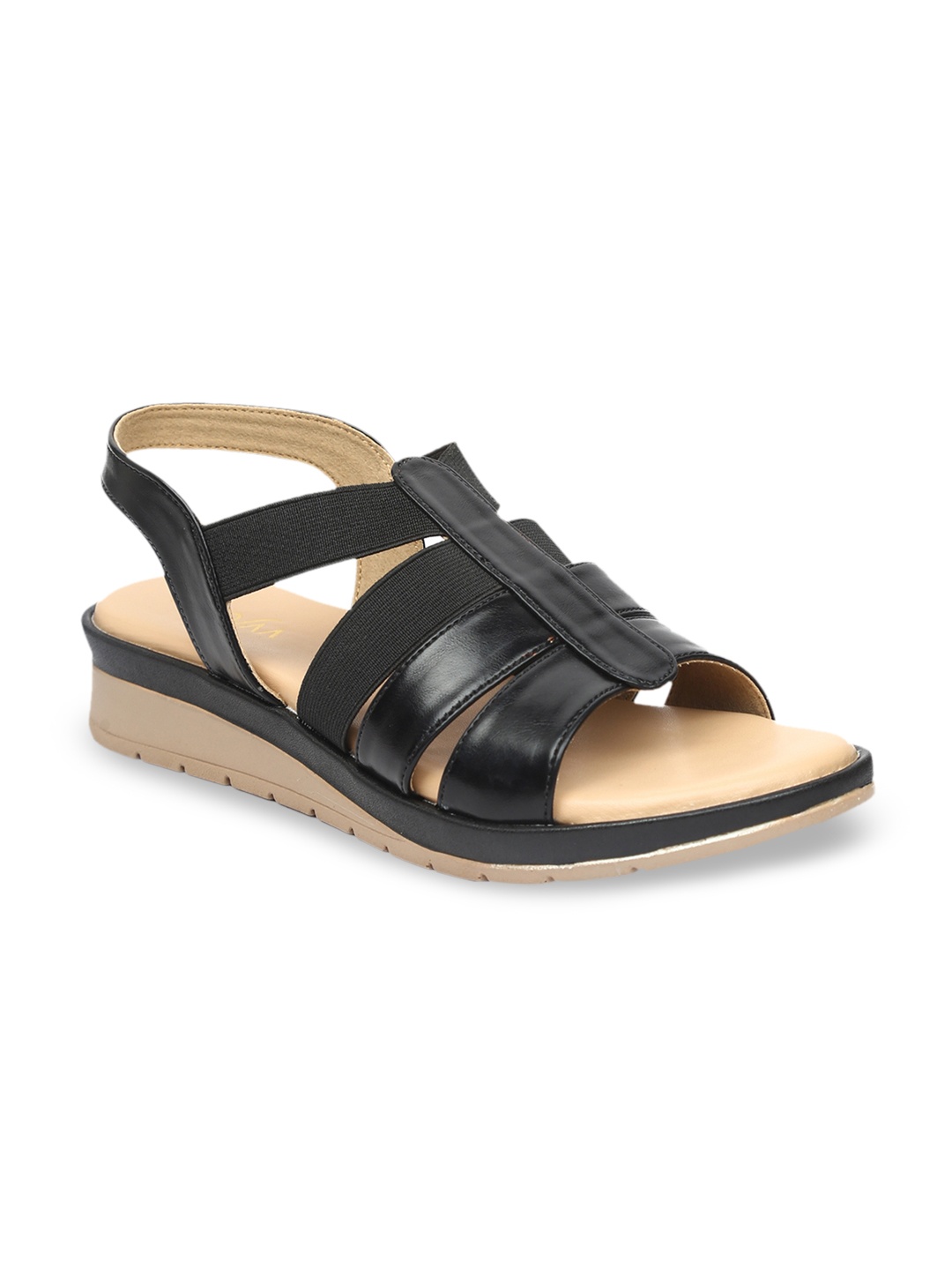 

VALIOSAA Women Black Solid Gladiators