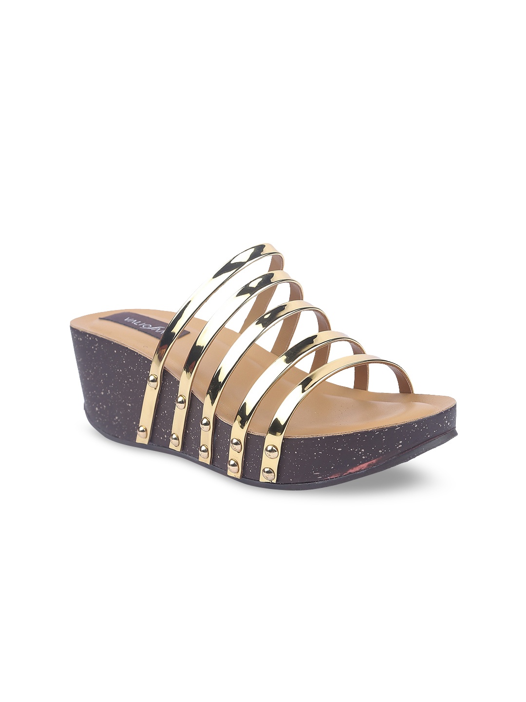 

VALIOSAA Women Gold-Toned Solid Heels