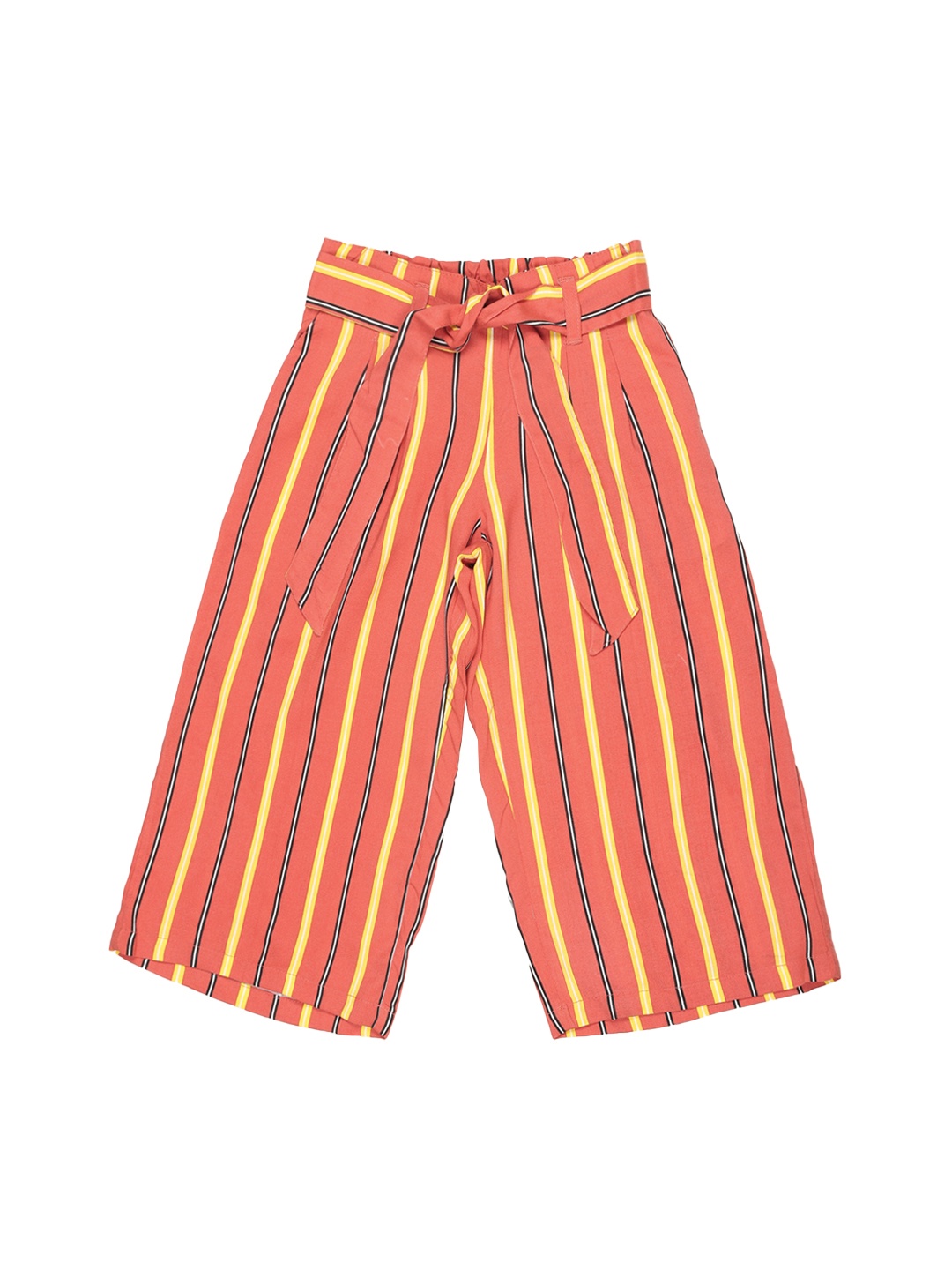 

Allen Solly Junior Girls Orange & Yellow Regular Fit Striped Culottes