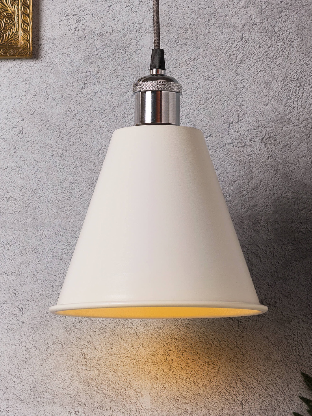 

Homesake White Solid Handcrafted Cone Hanging Light