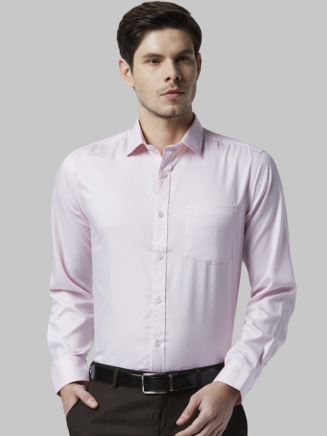 

Park Avenue Men Pink Regular Fit Solid Formal Shirt
