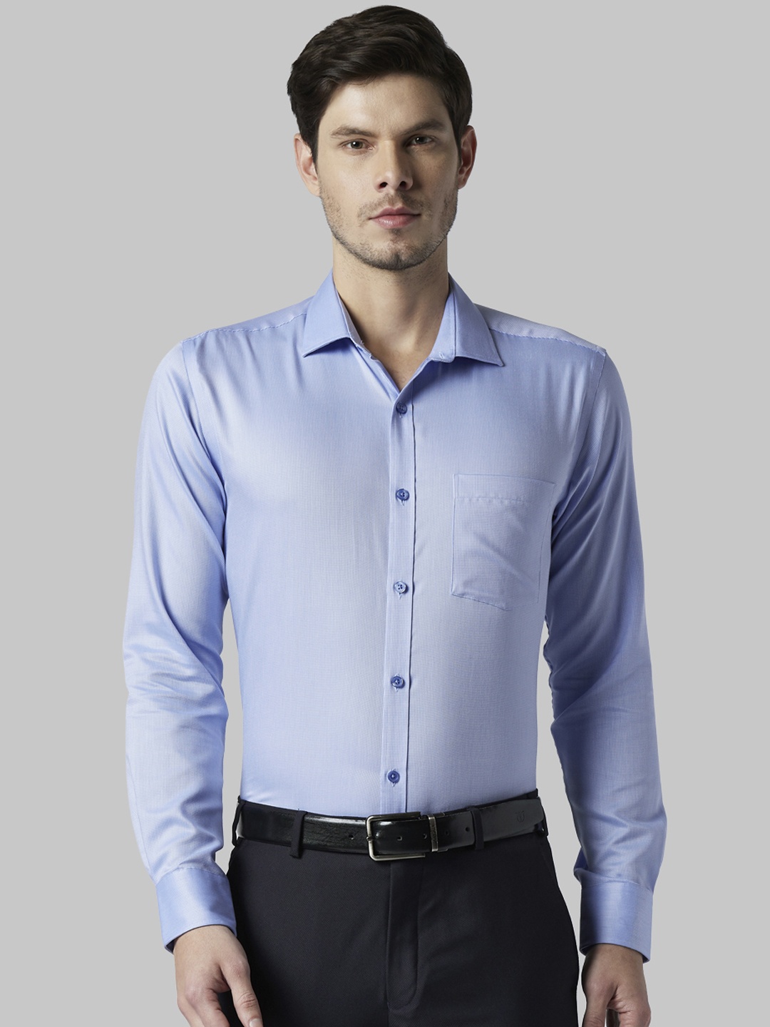 

Park Avenue Men Blue Slim Fit Solid Formal Shirt