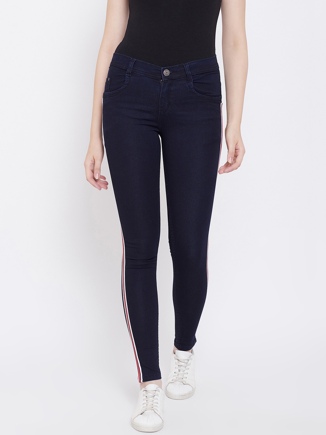 

Nifty Women Navy Blue Slim Fit Mid-Rise Clean Look Stretchable Jeans