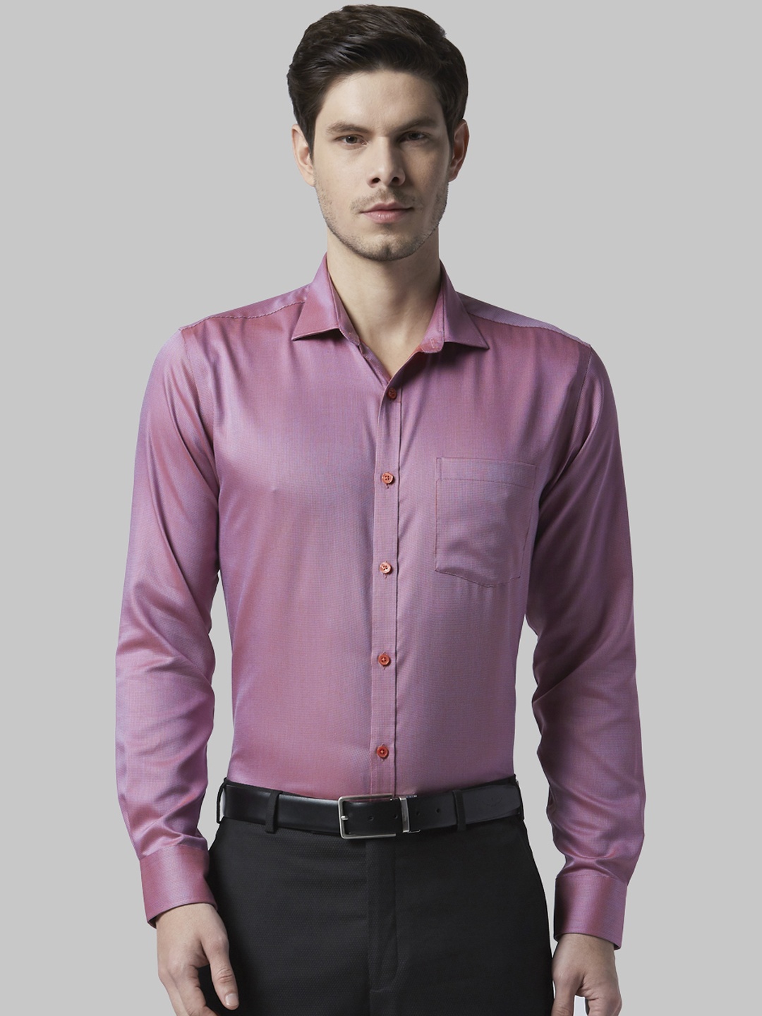 

Park Avenue Men Red Slim Fit Solid Formal Shirt