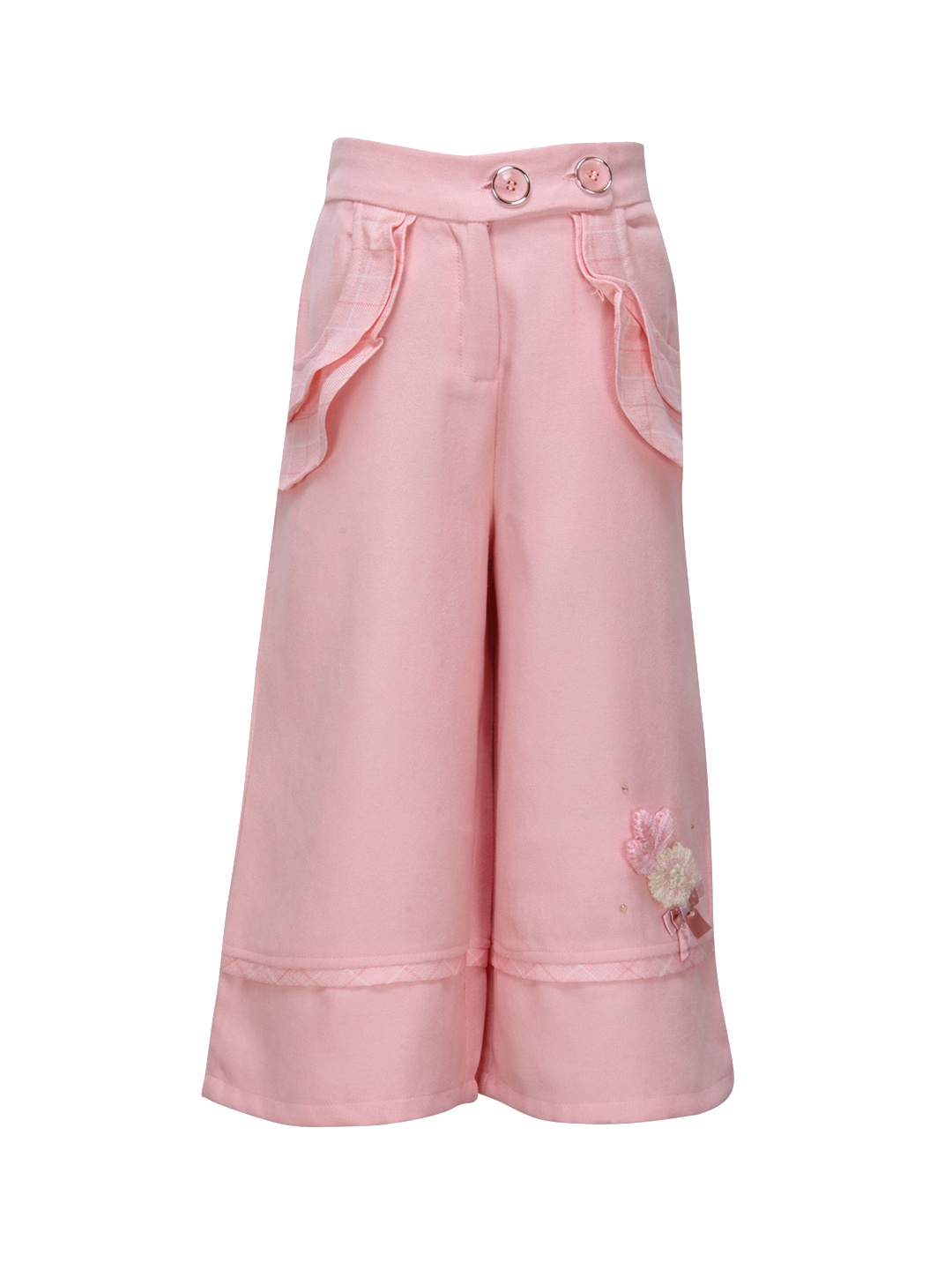 

CUTECUMBER Girls Pink Smart Regular Fit Solid Culottes
