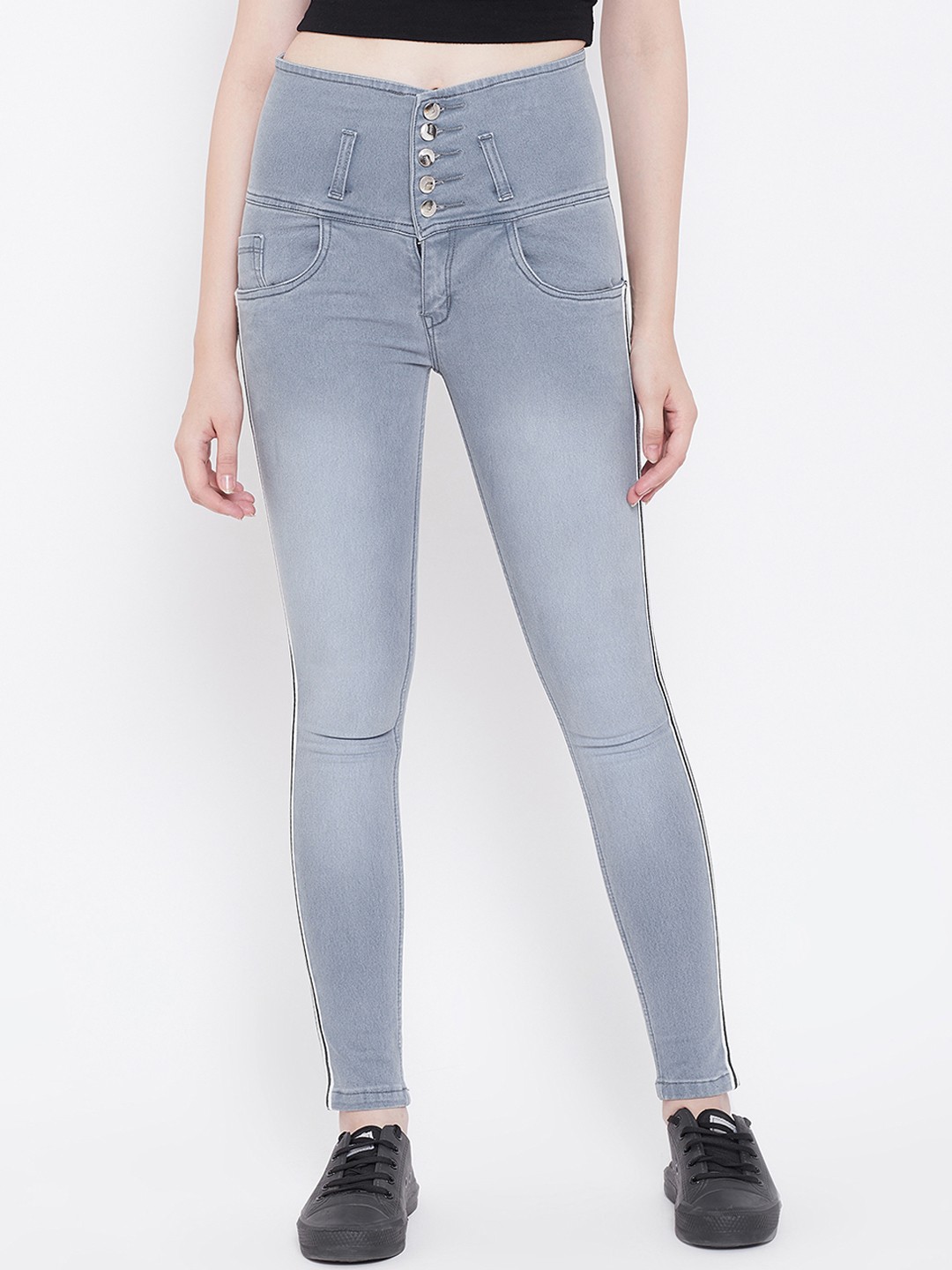 

Nifty Women Grey Slim Fit High-Rise Clean Look Stretchable Jeans