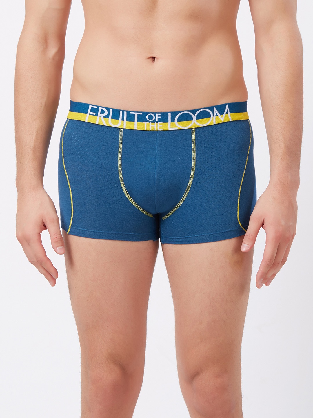 Fruit of the loom Men Blue Solid Trunks MTR11-A1S1