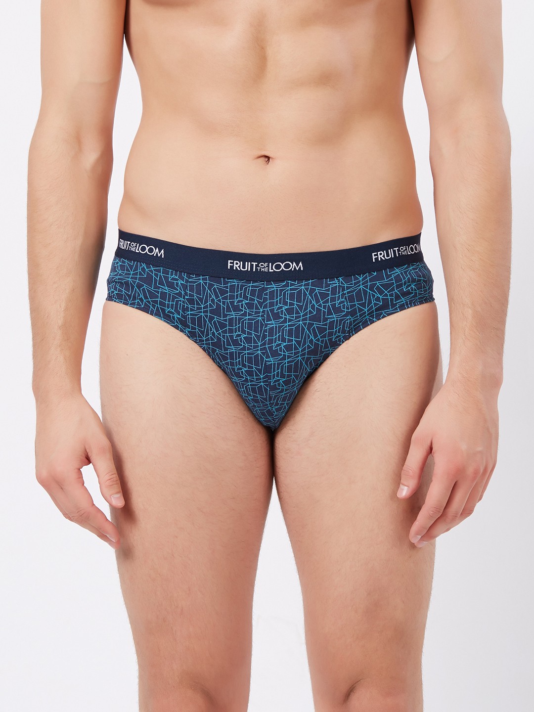 

Fruit of the loom Men Navy Blue Abstract Print Hip Briefs MHB13-A2P4