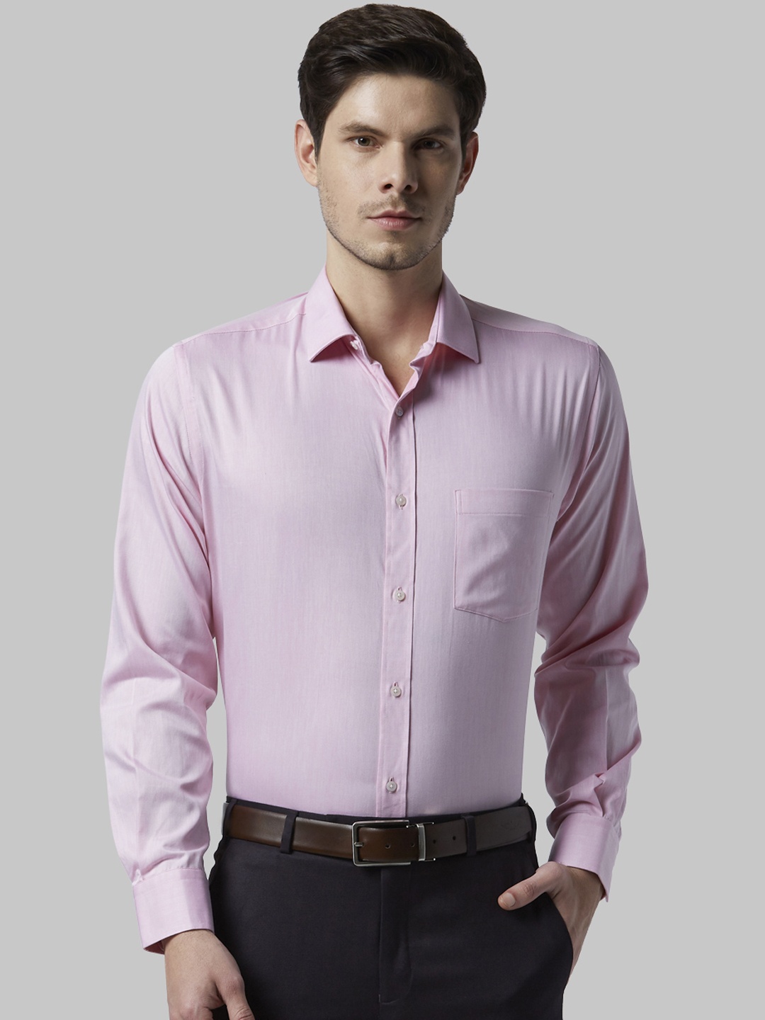 

Park Avenue Men Pink Regular Fit Solid Formal Shirt