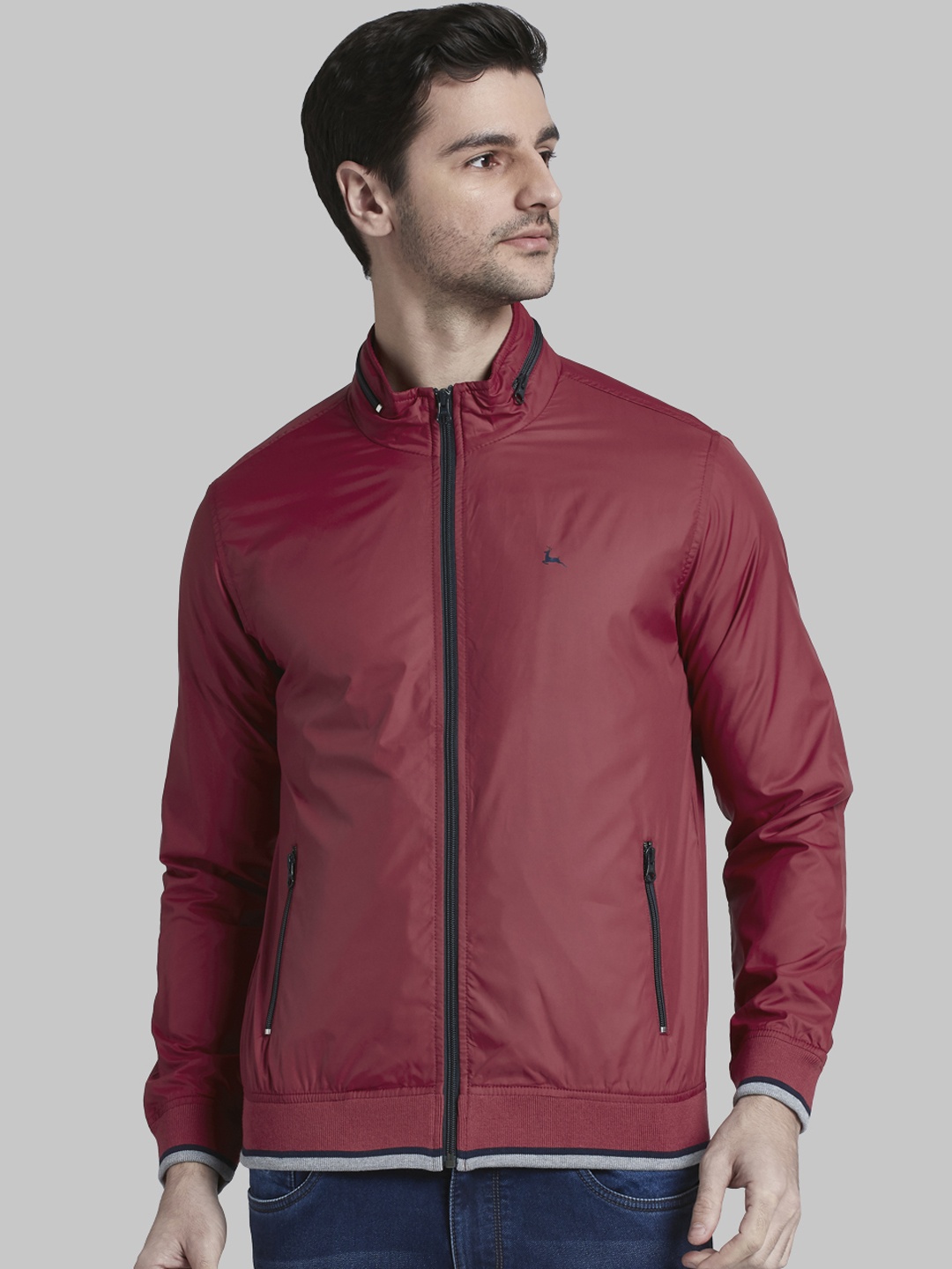 

Parx Men Red Solid Padded Jacket