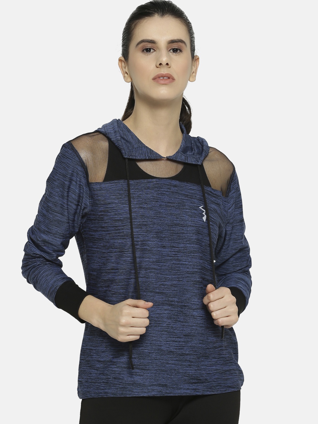 

Campus Sutra Women Blue Solid Sporty Jacket