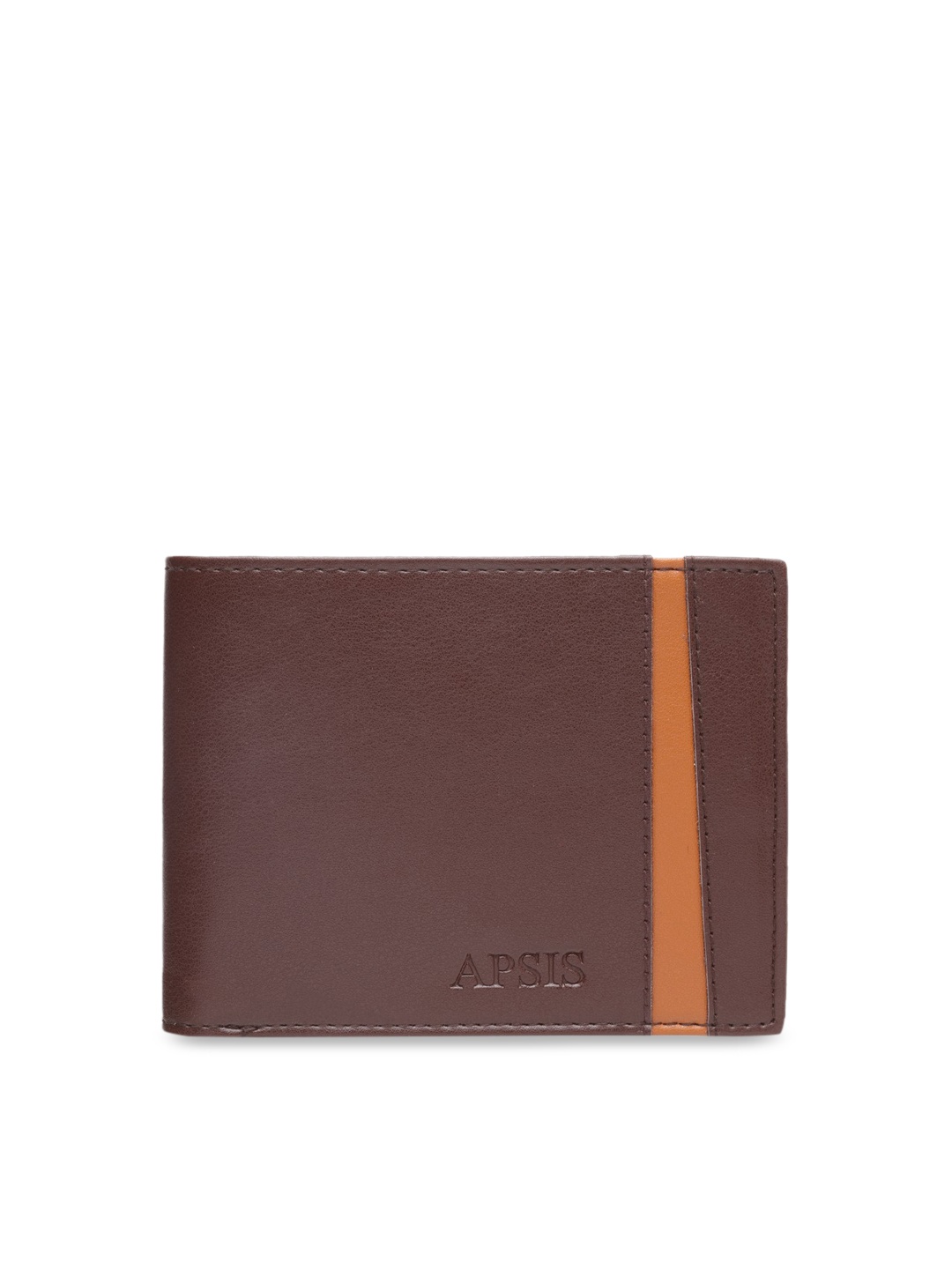 

Apsis Men Brown Solid Two Fold Wallet