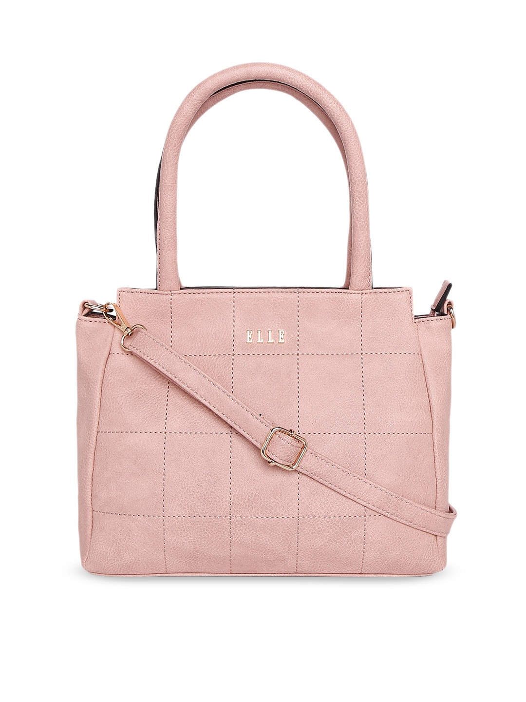 

ELLE Pink Textured Handheld Bag
