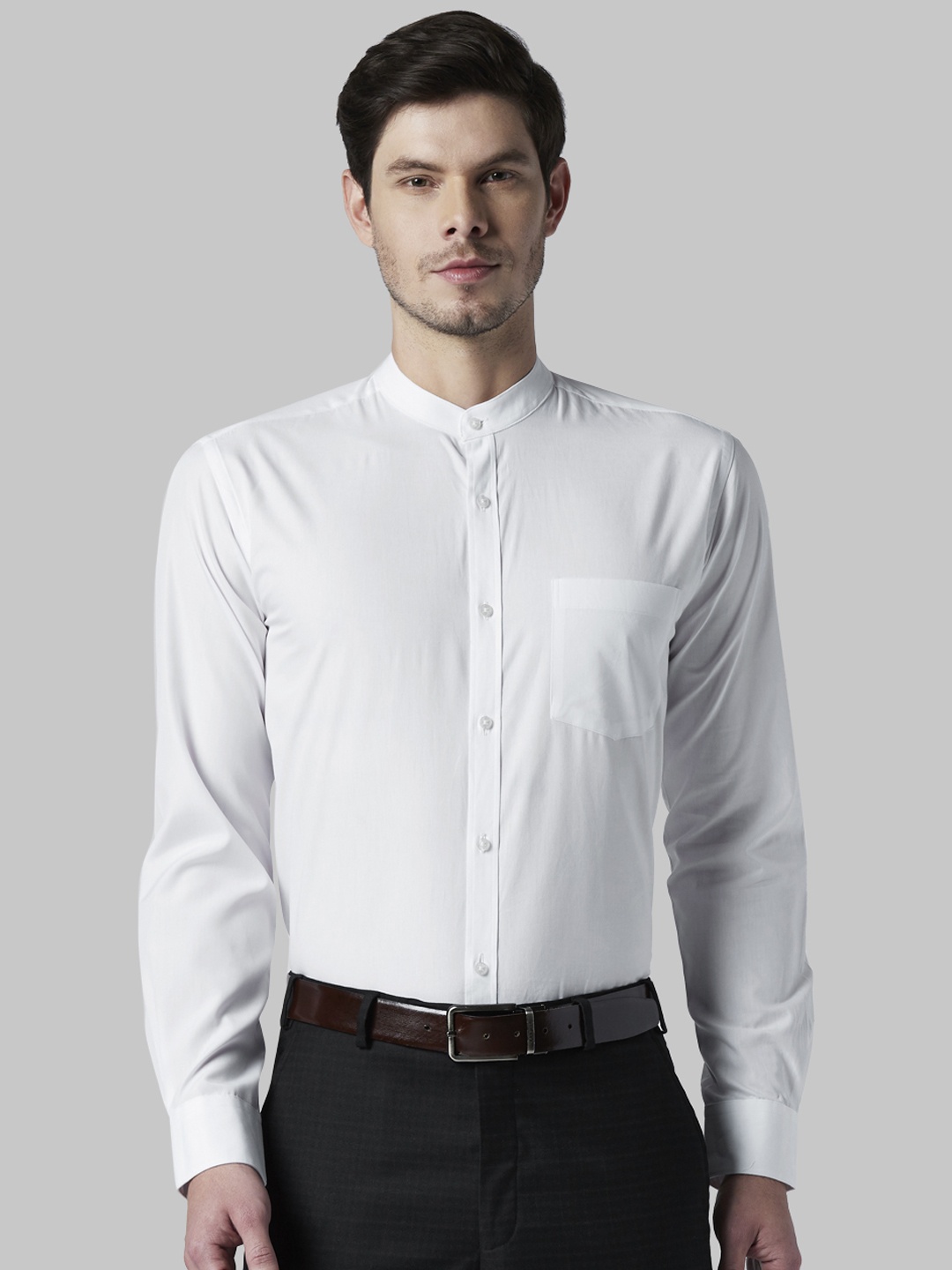 

Park Avenue Men White Slim Fit Solid Formal Shirt
