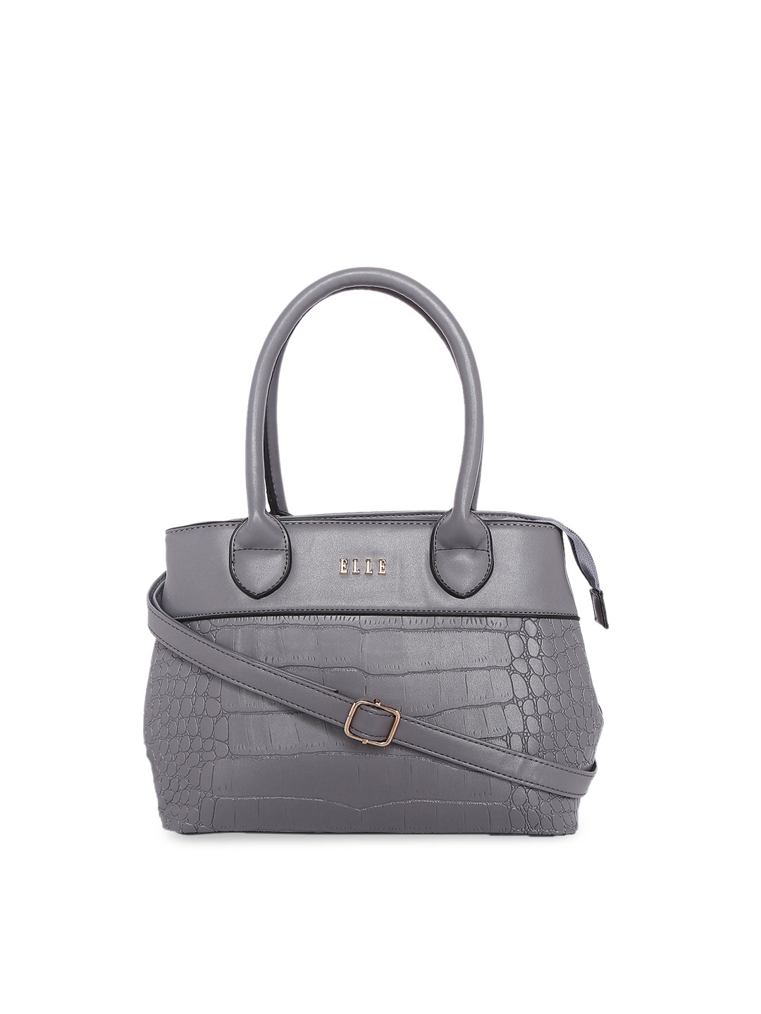 

ELLE Grey Textured Handheld Bag