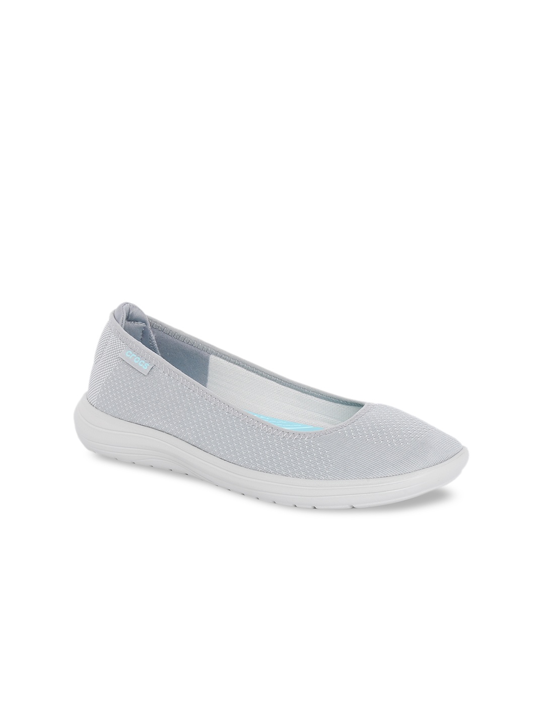 

Crocs Reviva Women Grey Woven Design Canvas Ballerinas