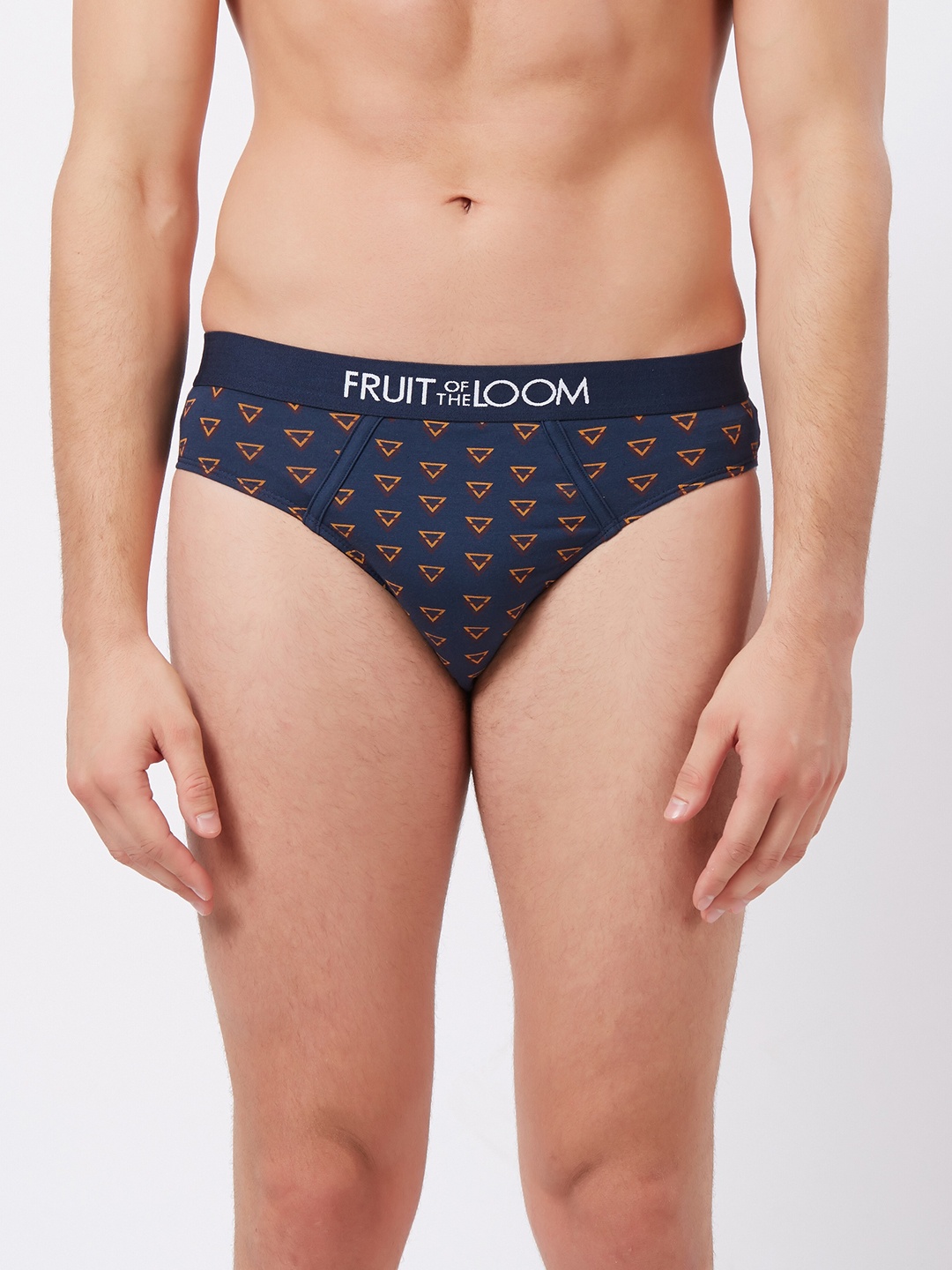

Fruit of the loom Men Navy Blue Geometric Printed Hip Briefs MHB14-A1P5