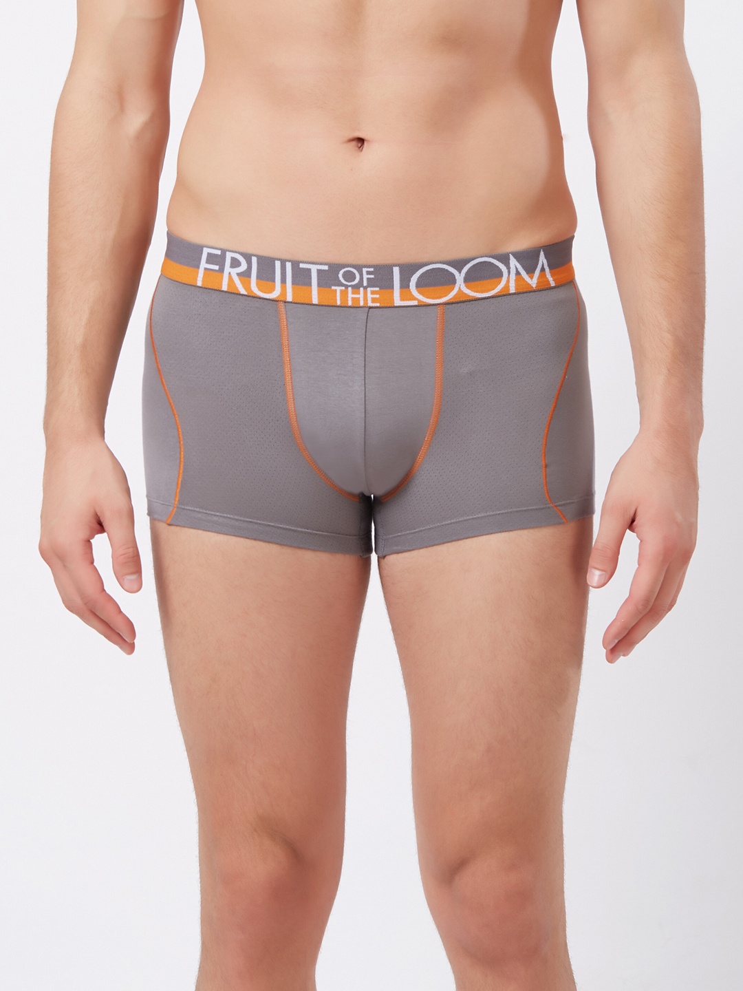 

Fruit of the loom Men Grey Solid Trunks MTR11-A1S3