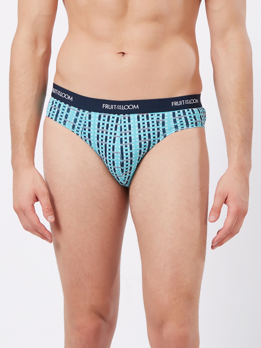 

Fruit of the loom Men Blue Printed Hip Briefs MHB13-A2P2, Brown