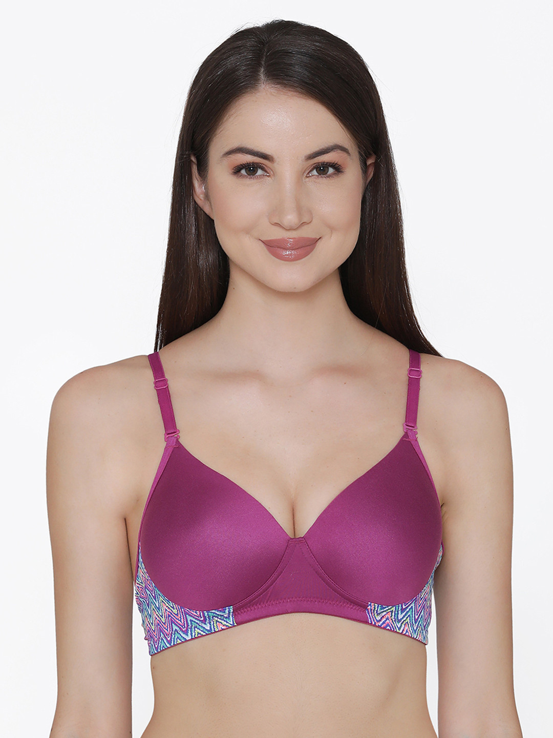 

Clovia Padded Non-Wired Multiway T-Shirt Bra, Purple