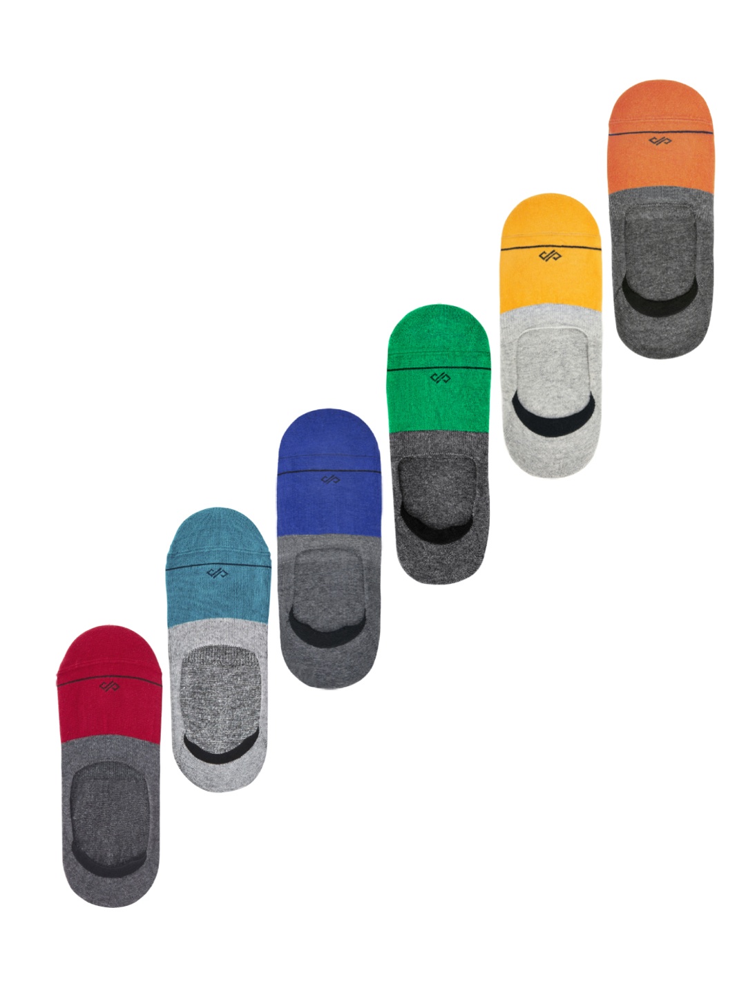 

Dynamocks Unisex Pack of 6 Solid Shoe Liners, Multi