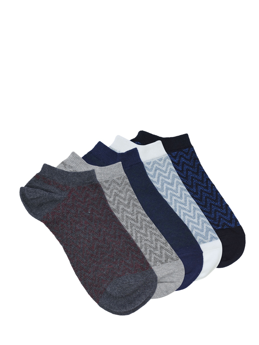 

Balenzia Men Pack of 5 Assorted Patterned Ankle-Length Socks