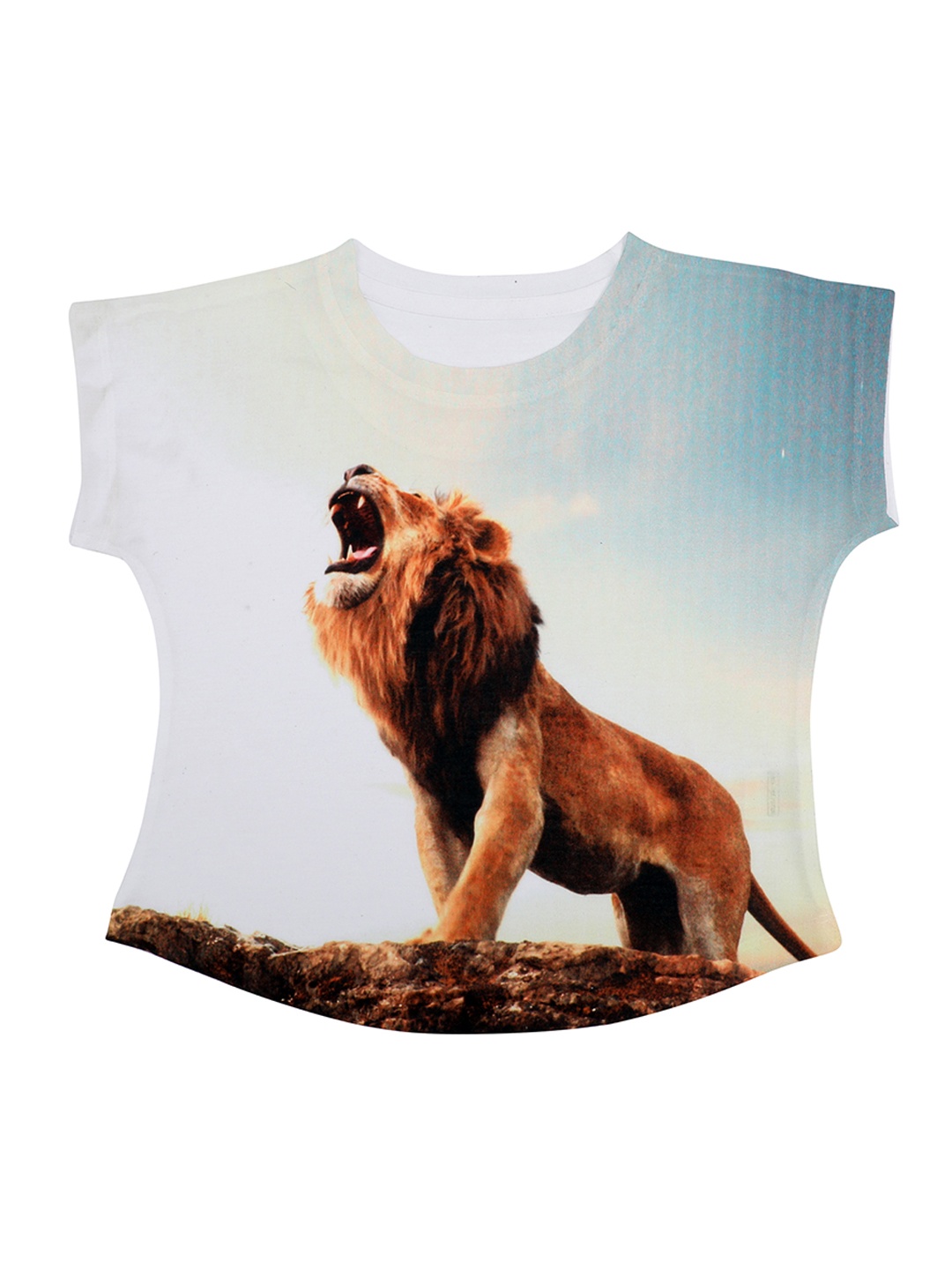 

Disney by Wear Your Mind Girls White Printed Top