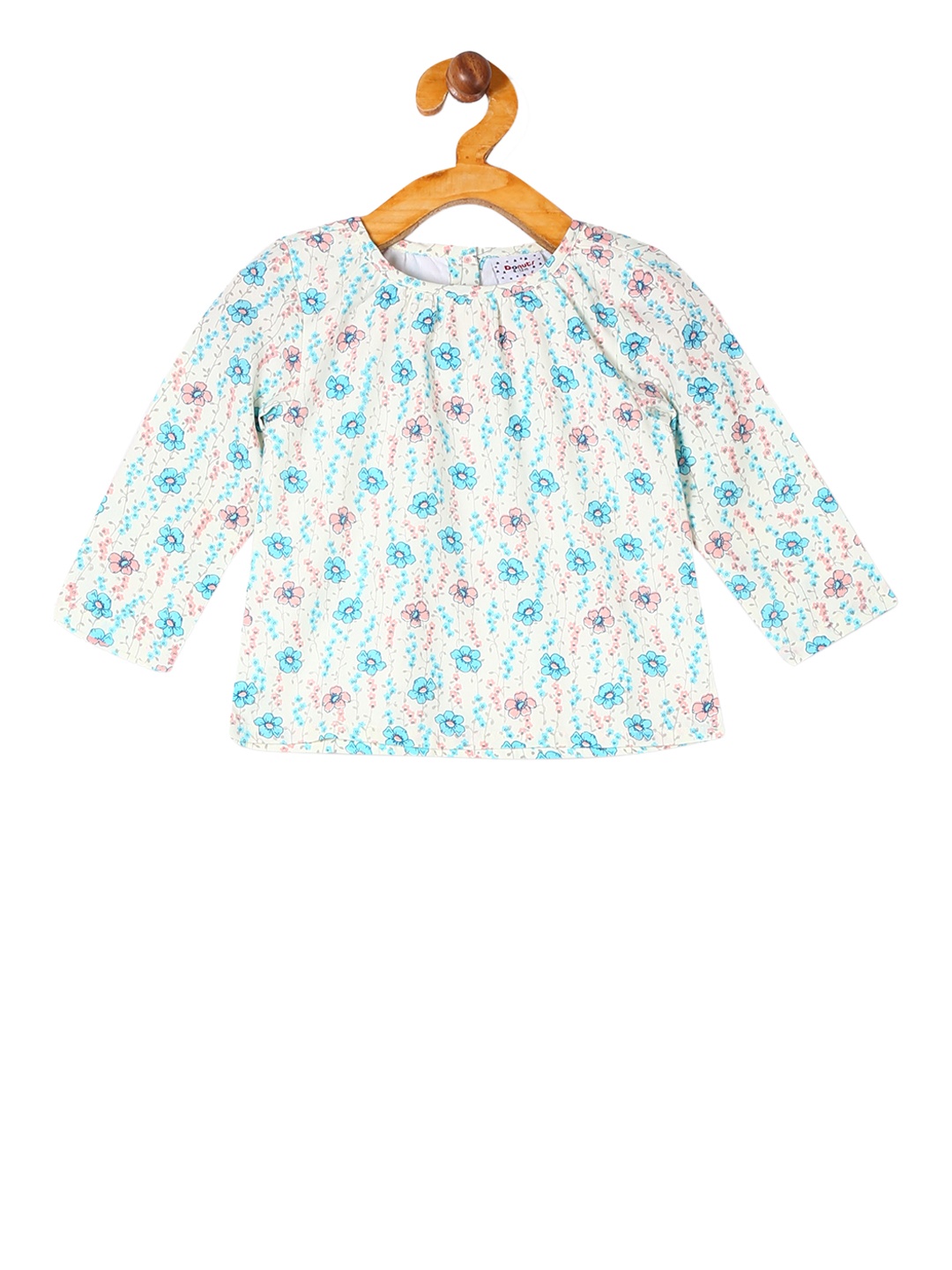 

Donuts Girls Blue Printed A-Line Top