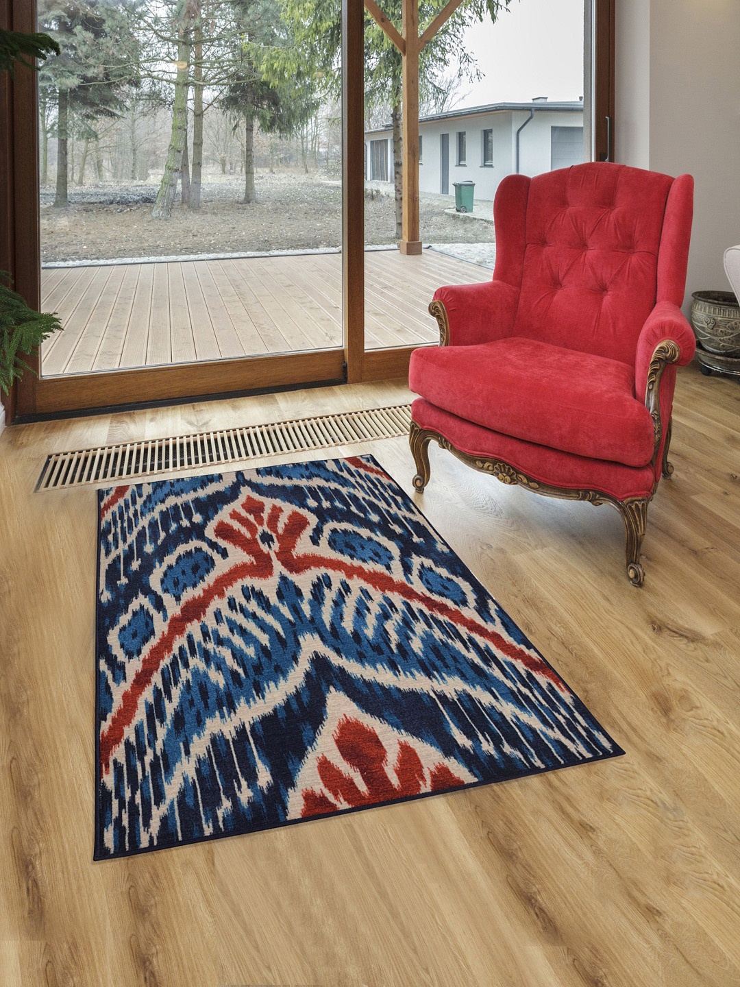 

RUGSMITH Multicoloured Printed Anti-Skid Carpet, Multi