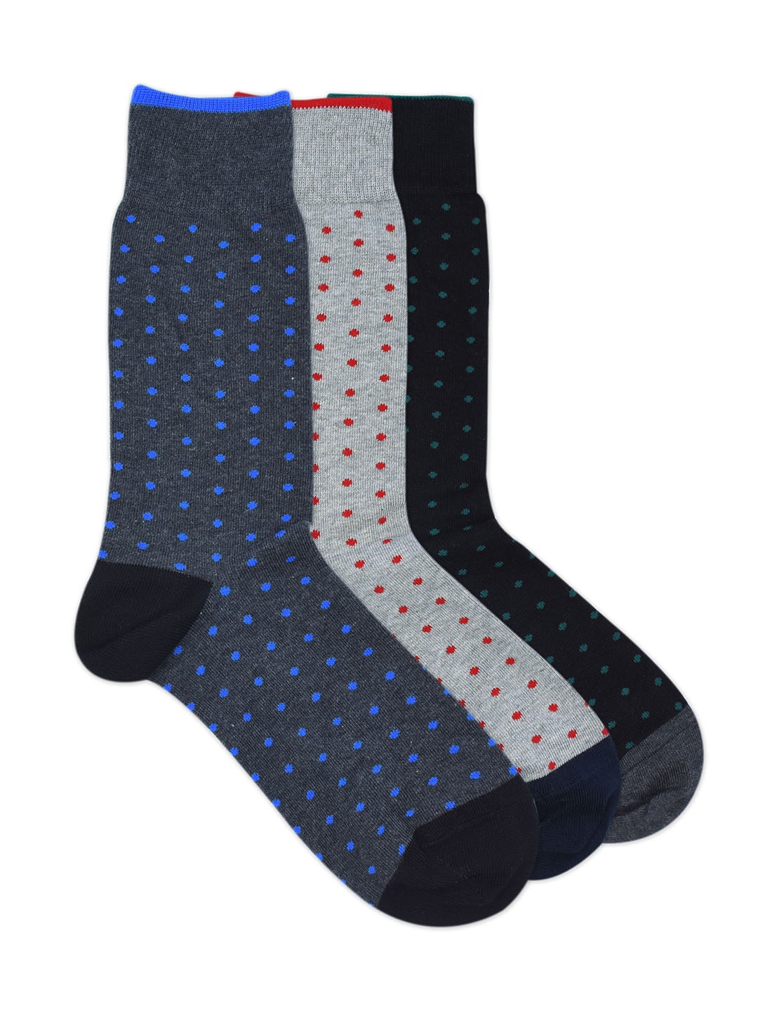 

Balenzia Men Pack of 3 Patterned Calf-Length Socks, Multi