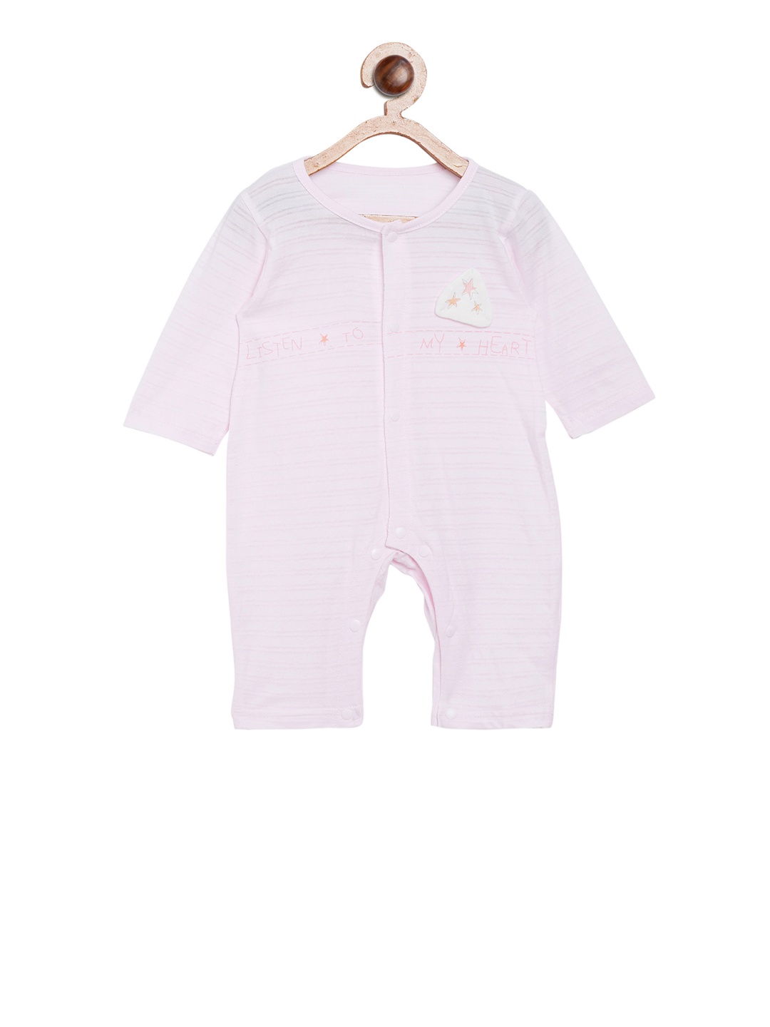 

Camey Kids Pink Striped Rompers