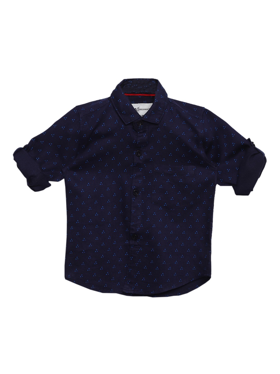 

Aj DEZInES Boys Blue & Blue Regular Fit Printed Party Shirt