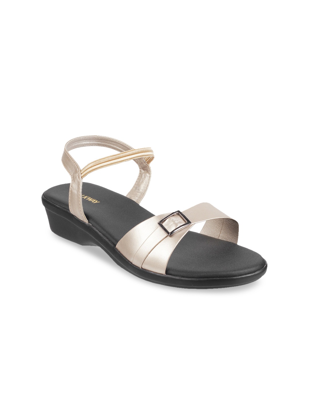 

WALKWAY by Metro Women Gold-Toned Solid Heels