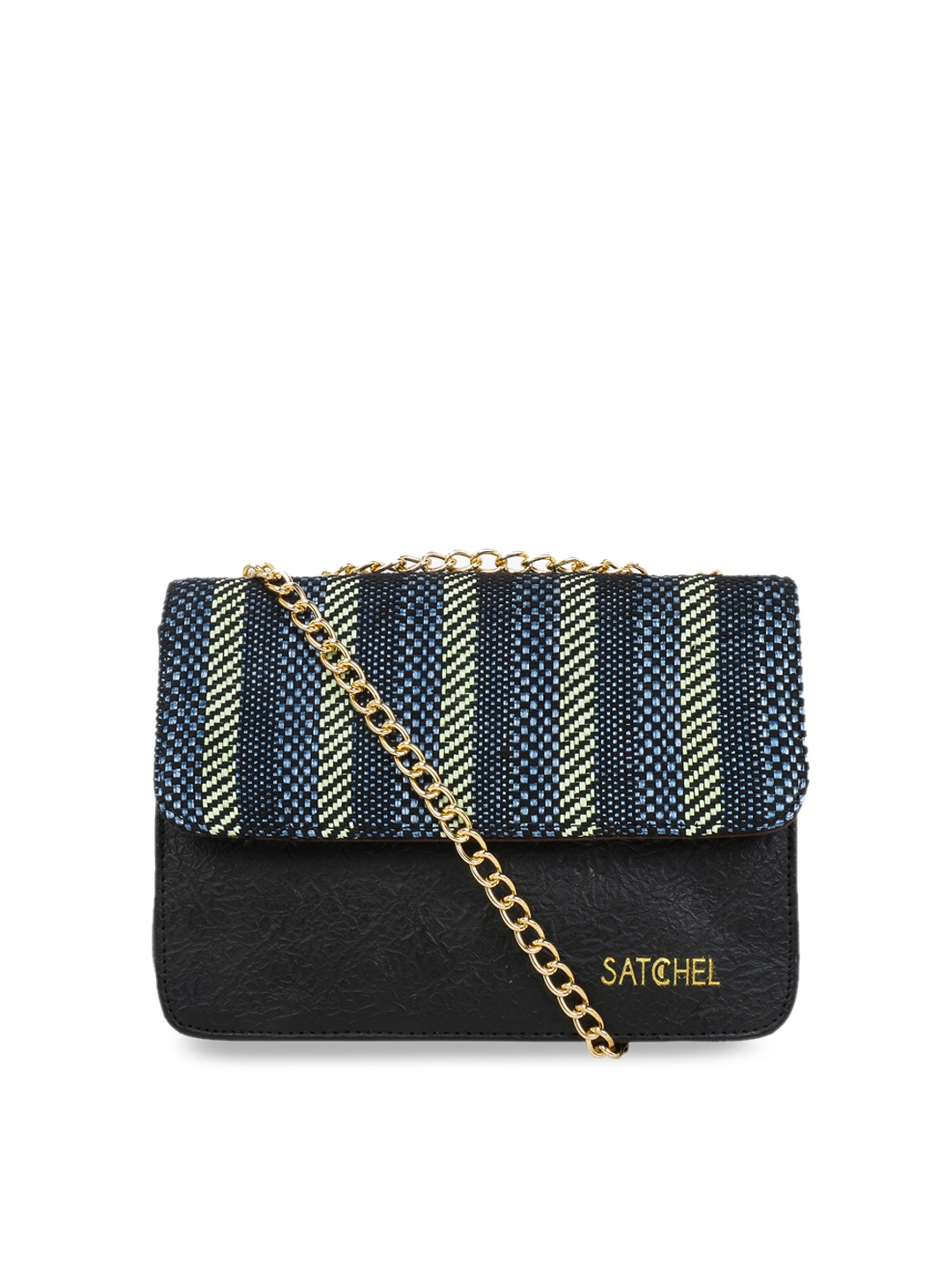 

Satchel Bags Black Self Design Sling Bag