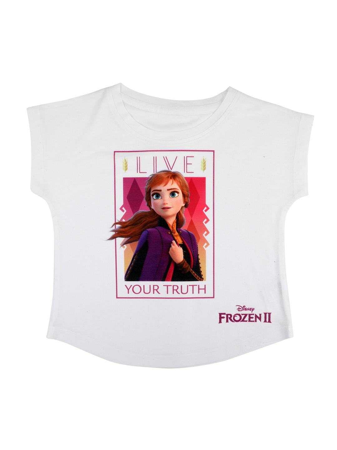 

Disney by Wear Your Mind White & Red Printed Top