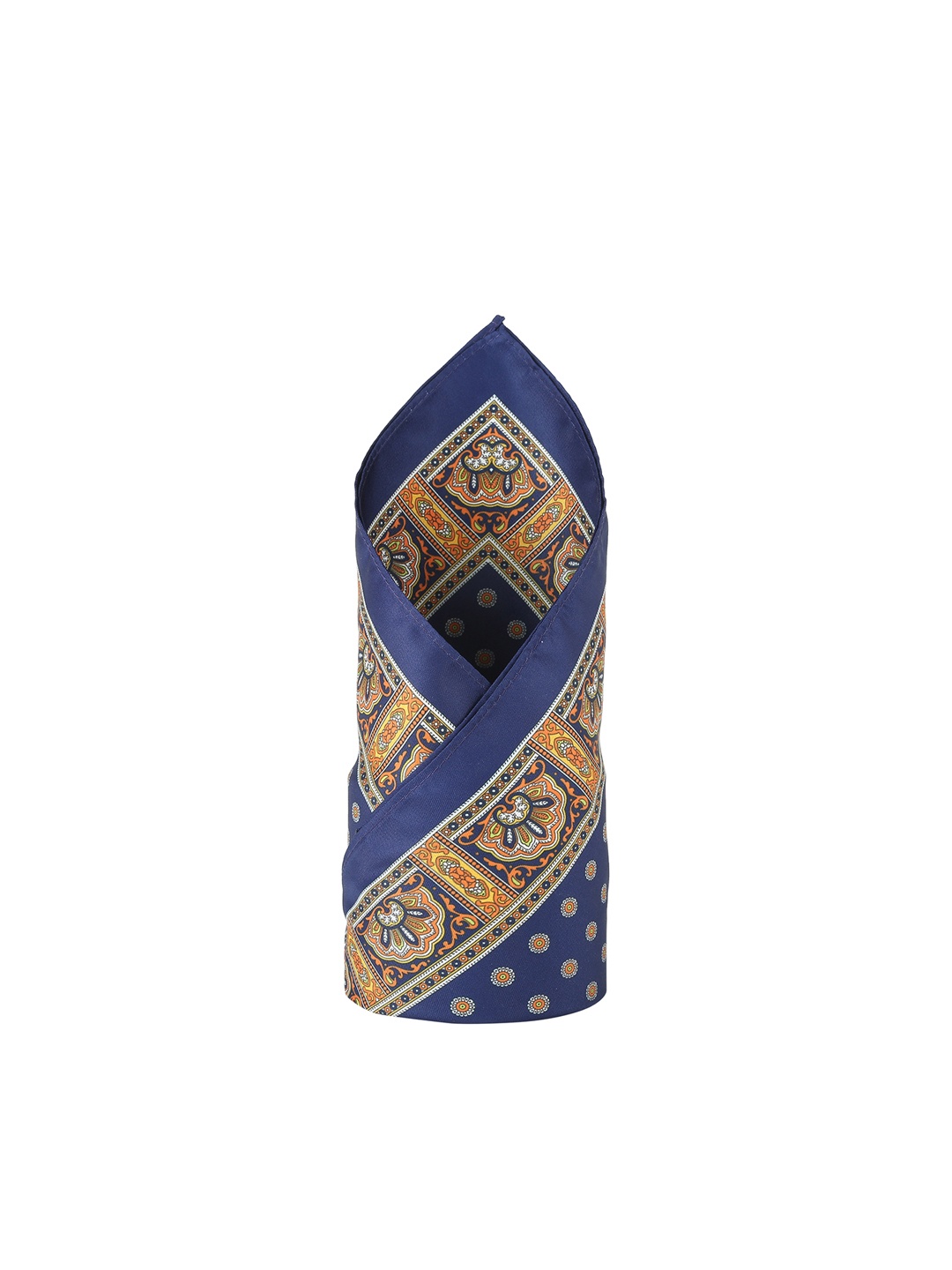 

Peter England Men Navy Blue Patterned Pocket Square