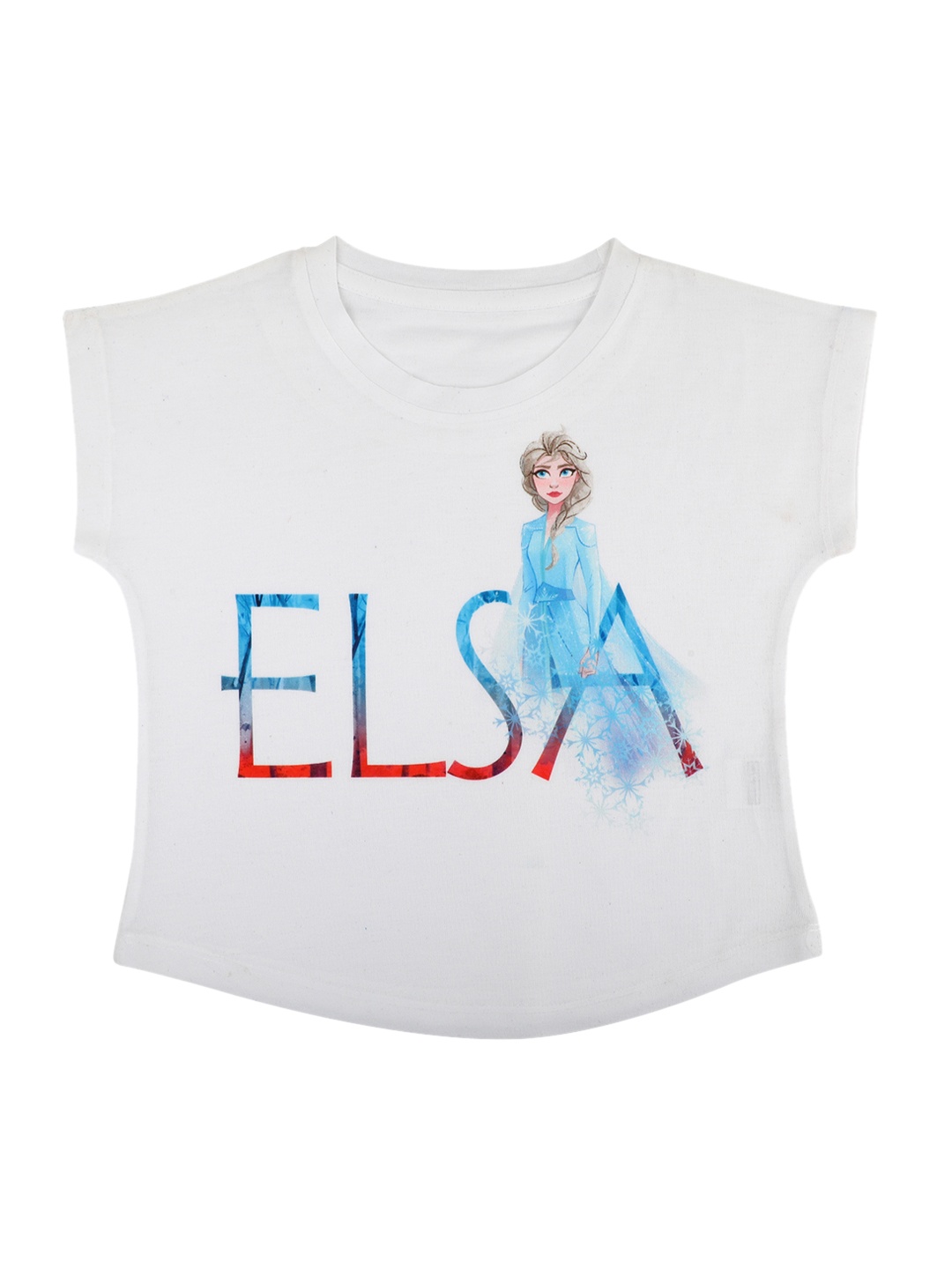 Disney by Wear Your Mind White & Blue Printed Top
