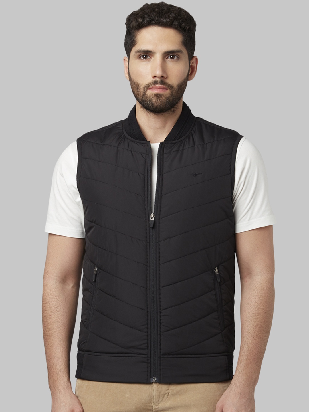 

Park Avenue Men Black Solid Puffer Jacket