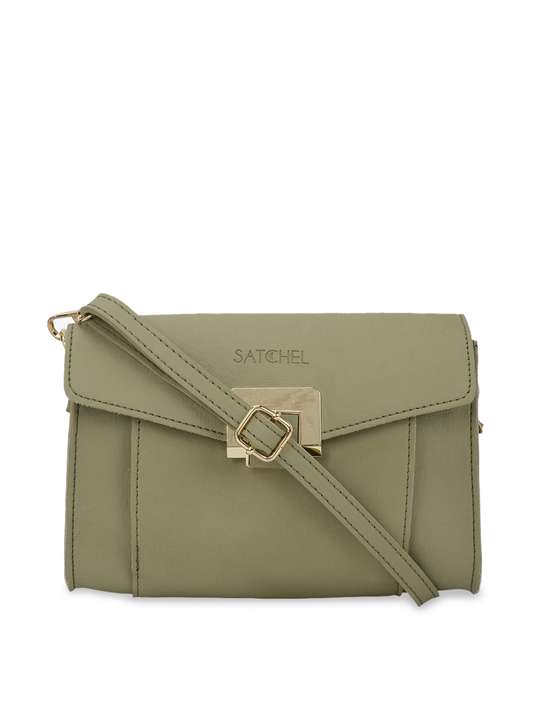 

Satchel Bags Green Solid Sling Bag