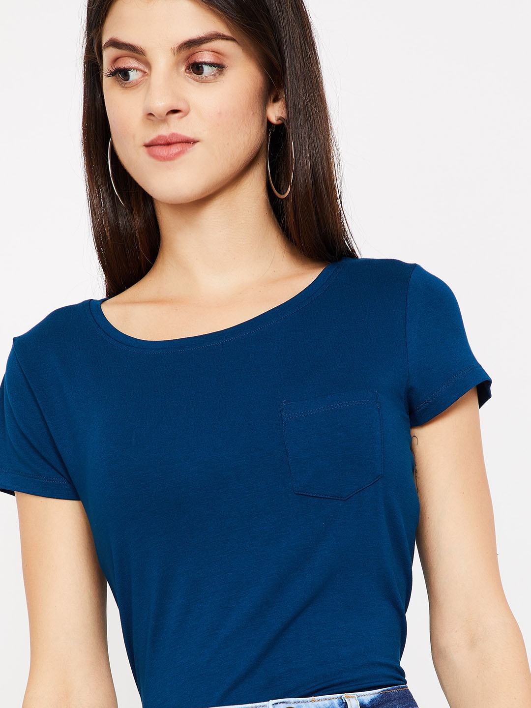 

Fame Forever by Lifestyle Women Teal Solid Top