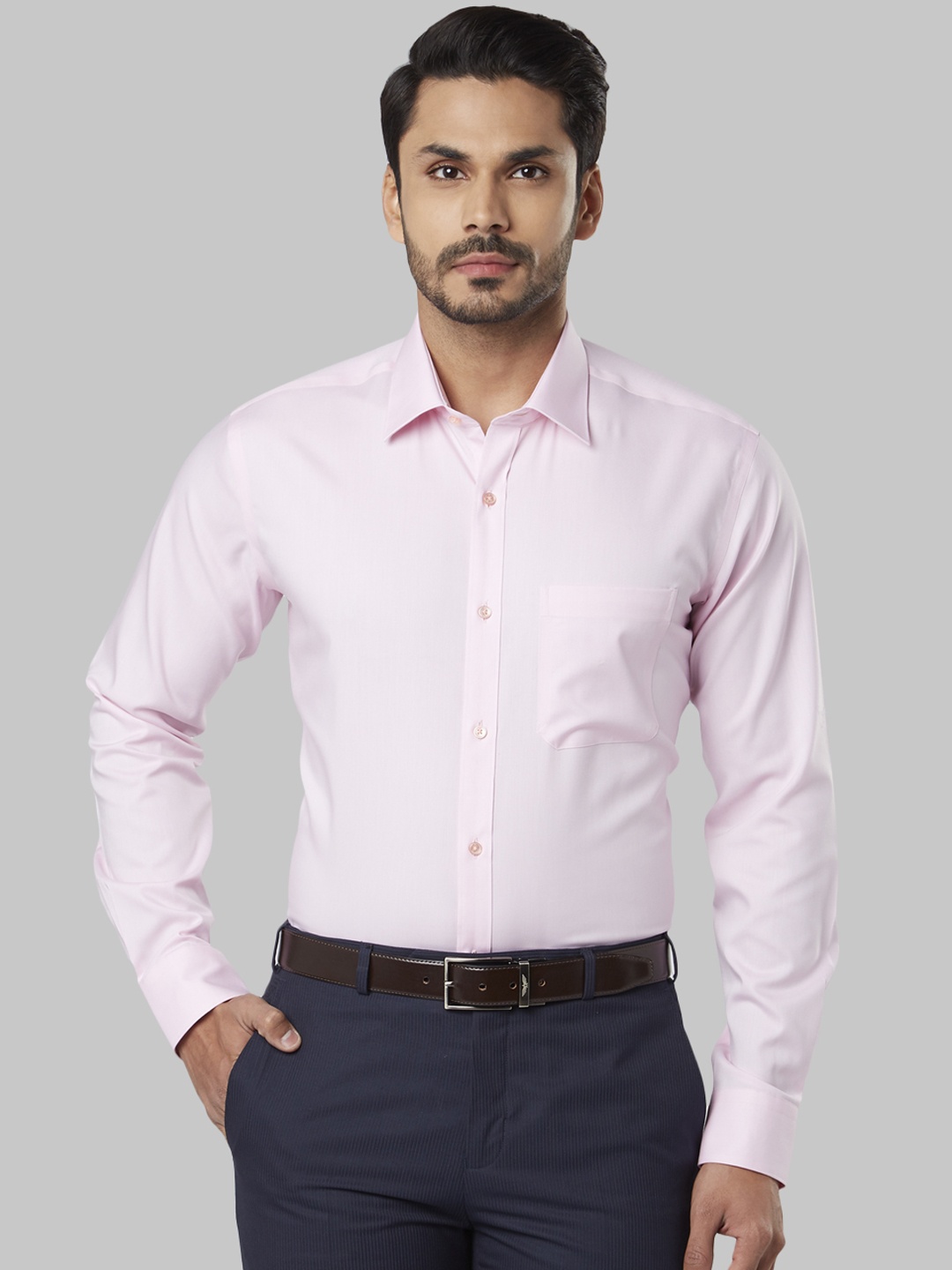 

Raymond Men Pink Regular Fit Solid Formal Shirt