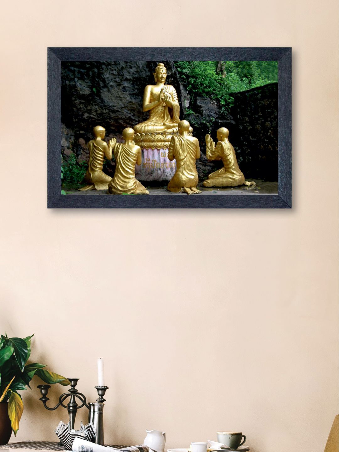 

nest ART Multicoloured Lord Buddha Synthetic Wood Wall Art, Multi