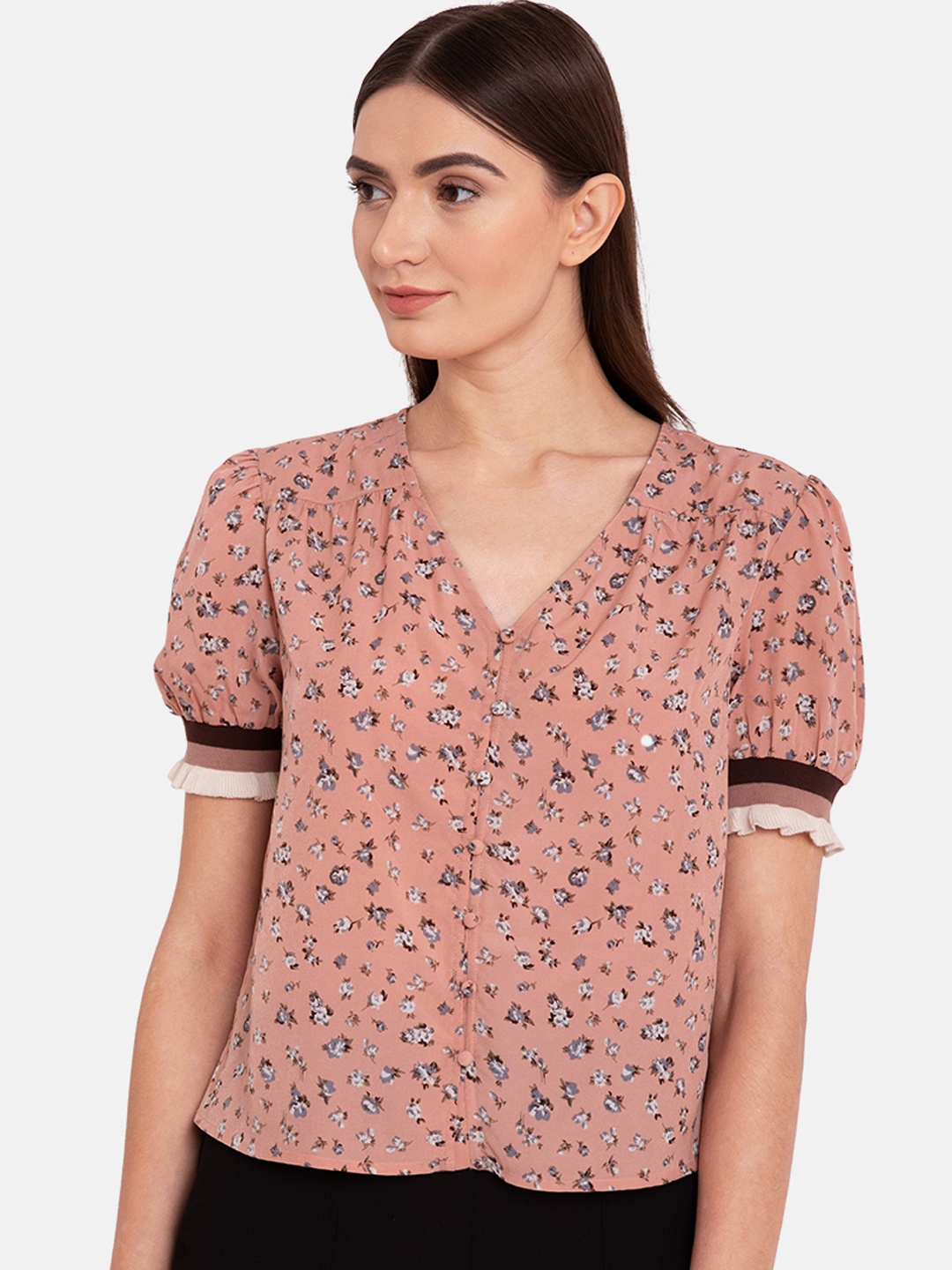

Kazo Women Pink Printed Top