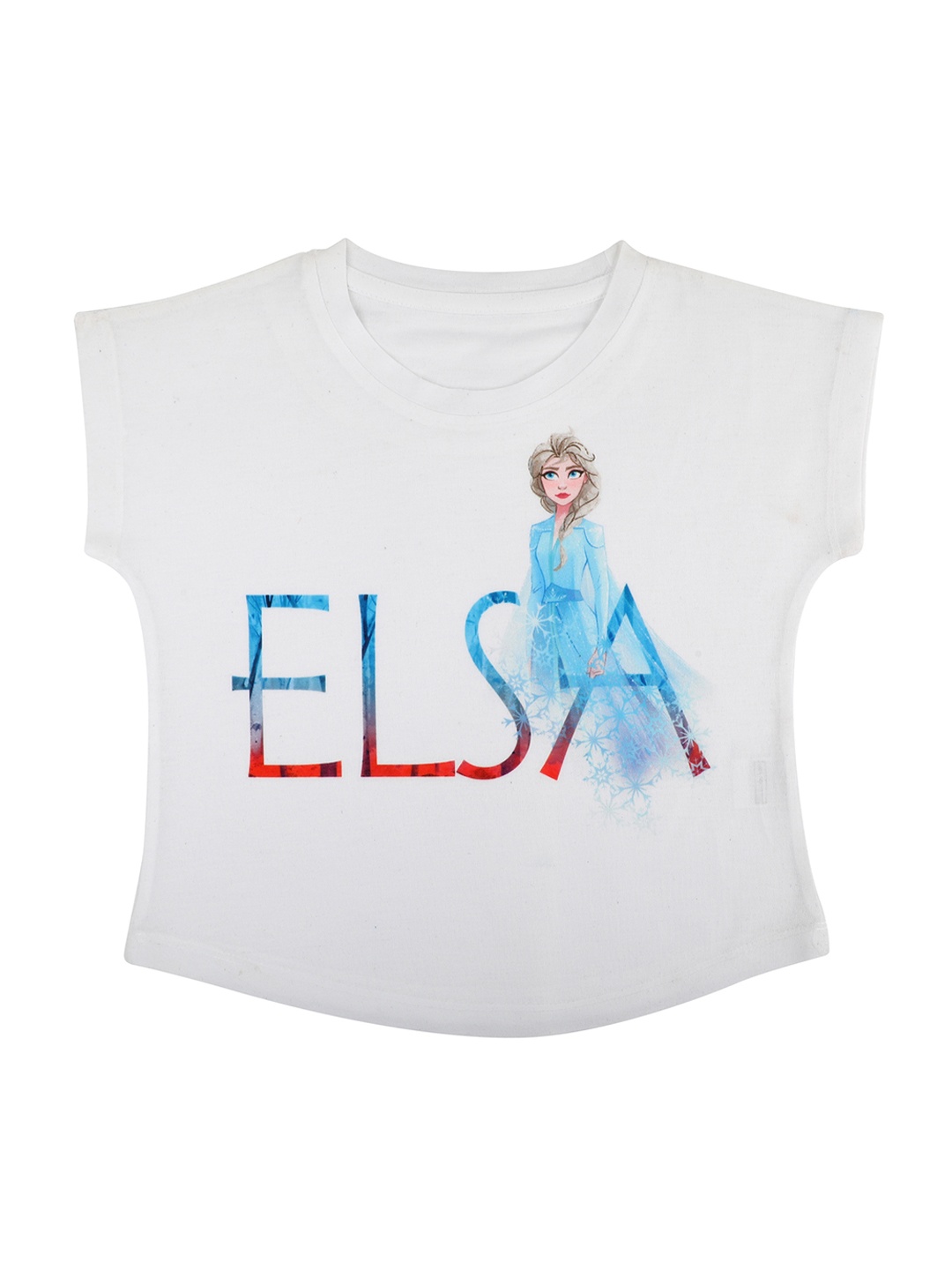 Disney by Wear Your Mind White & Blue Printed Top