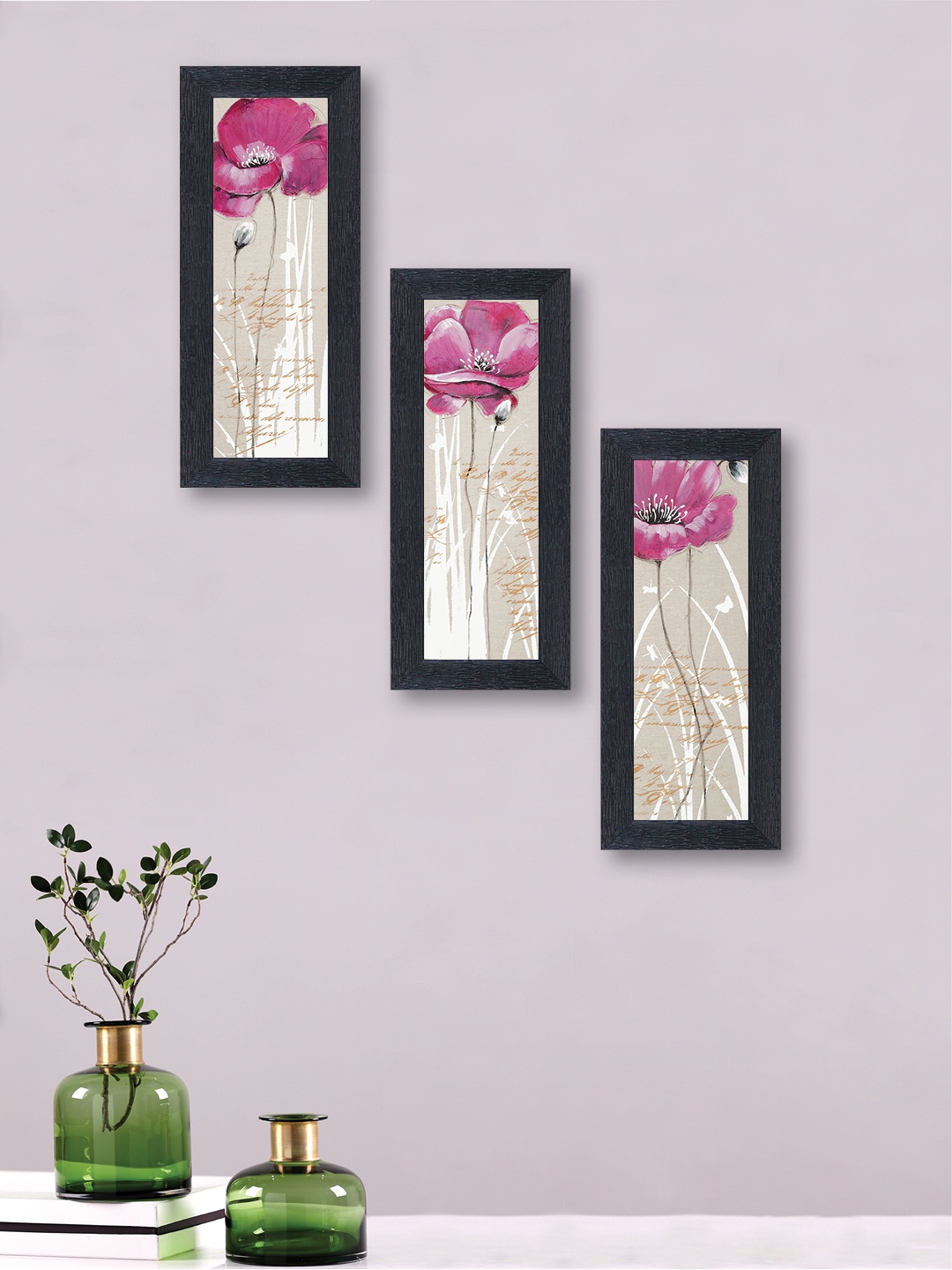 

nest ART Set of 3 Multicoloured Abstract Synthetic Wood Wall Art, Multi