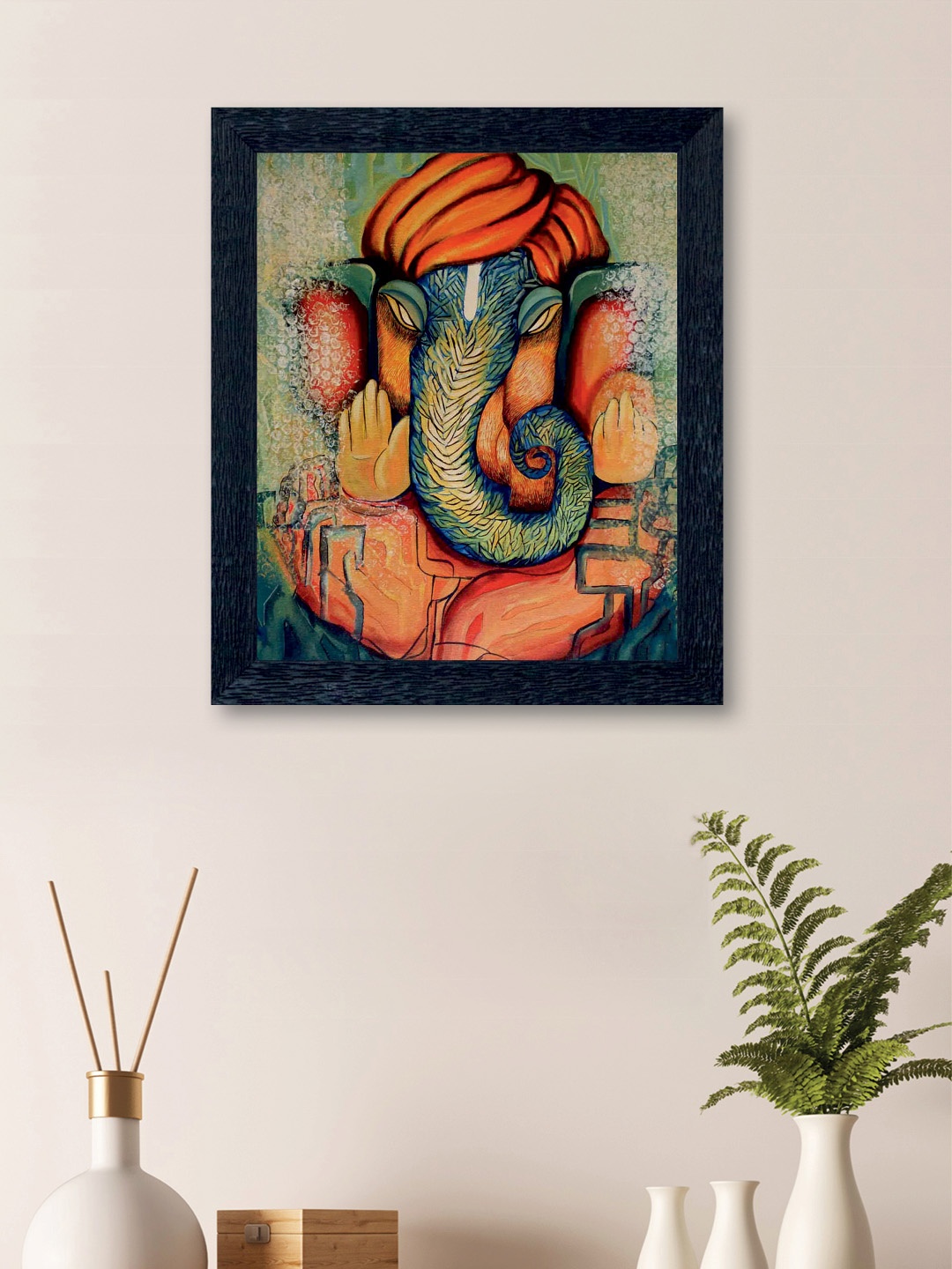 

nest ART Multicoloured Lord Ganesha Wall Art, Multi