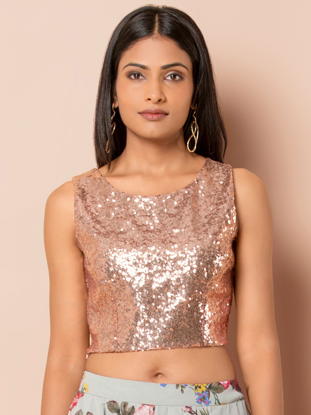 

INDYA Women Pink Embellished Top