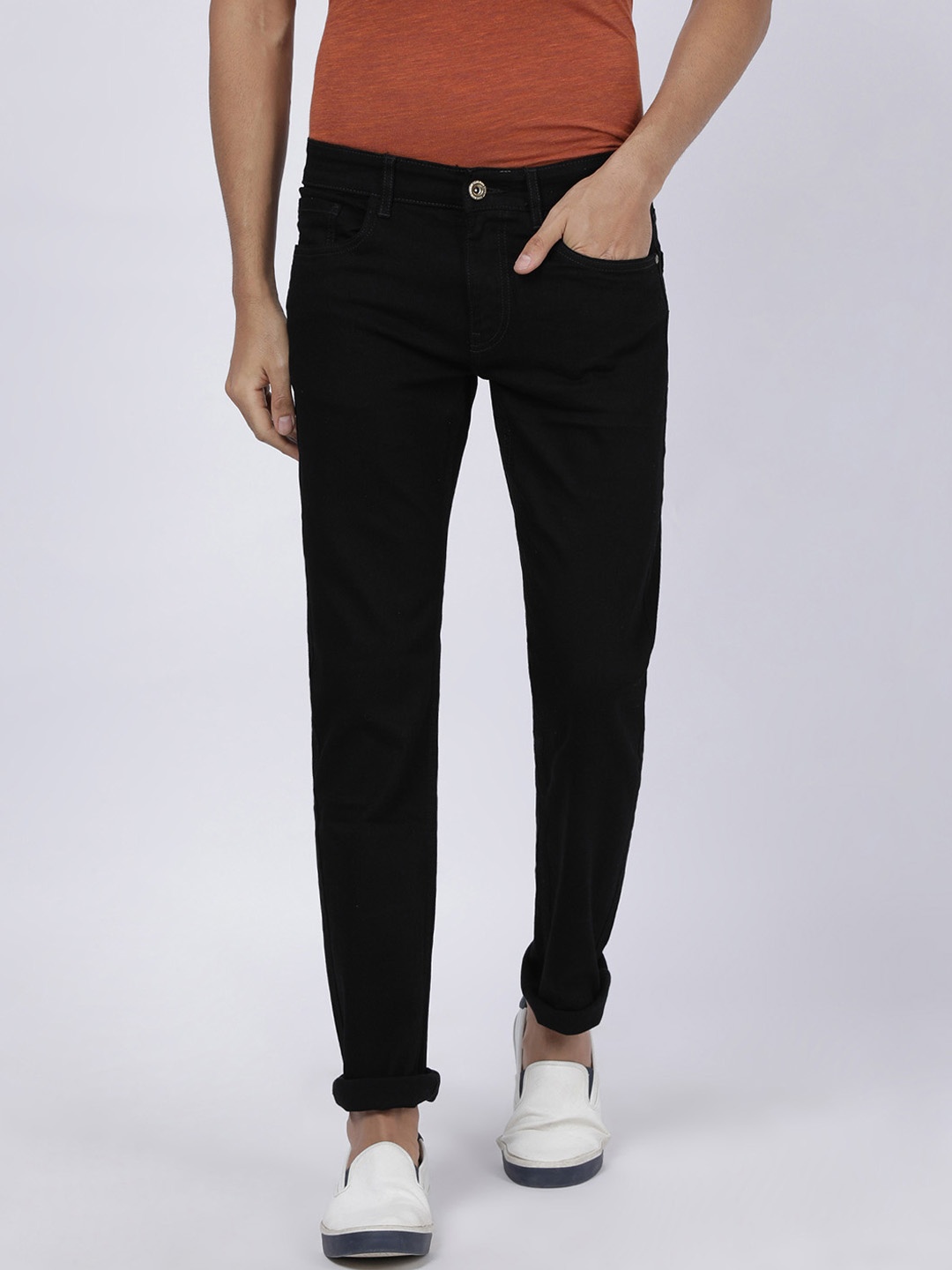 

Llak Jeans Men Black Slim Fit Mid-Rise Clean Look Stretchable Jeans