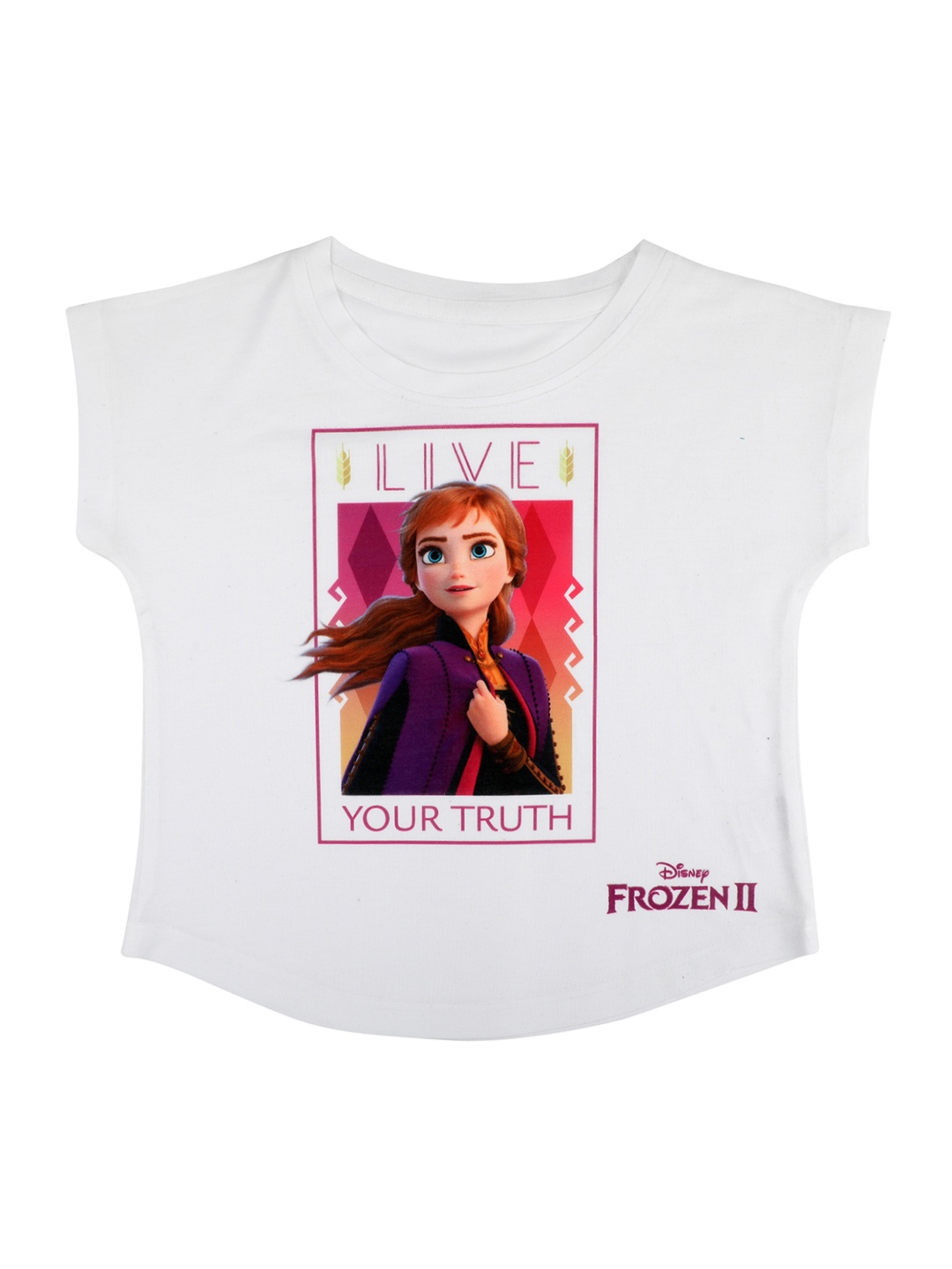 

Disney by Wear Your Mind White & Red Printed Round Neck T-shirt